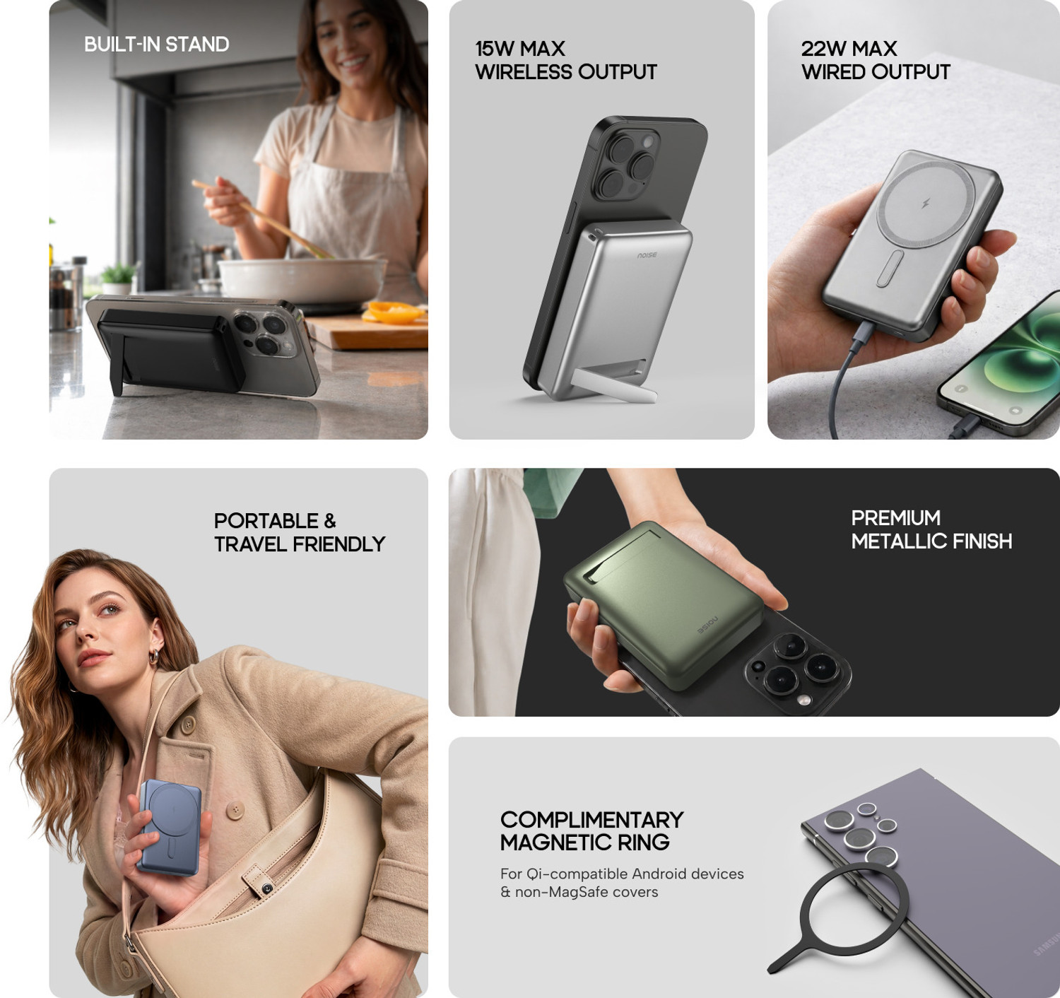 Image of Noise 10000 mAh 22 W Wired & Wireless With MagSafe Compact Pocket Size Power Bank