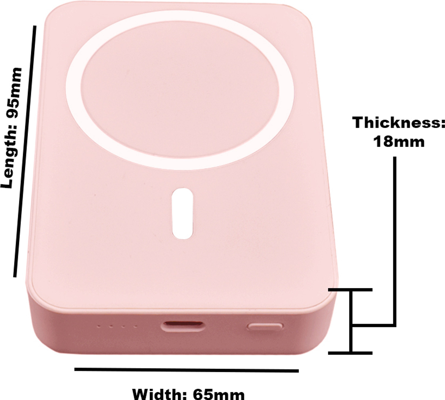 Image of FAHIG 10000 mAh 22.5 W Wired & Wireless With MagSafe Ultra Compact Pocket Size Power Bank