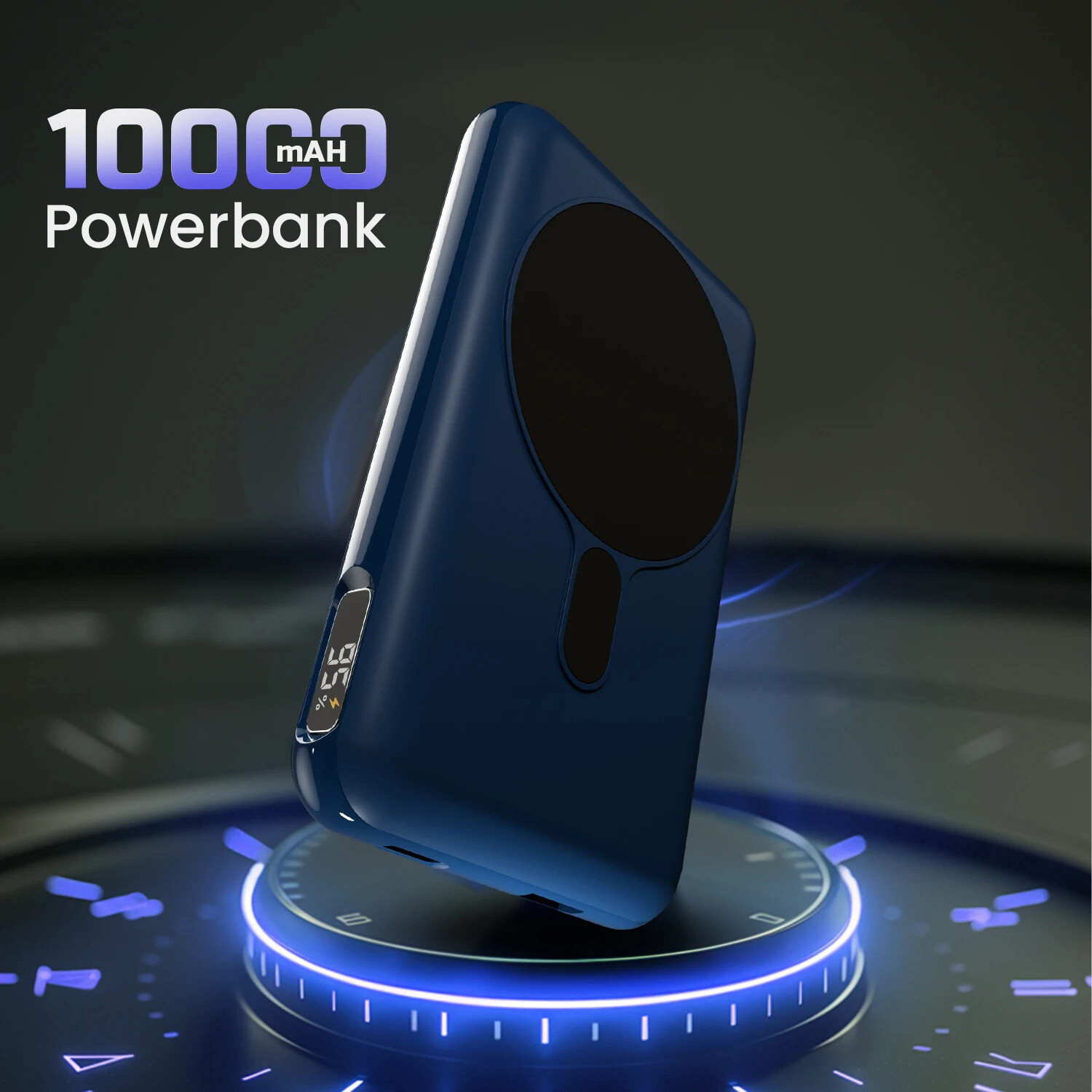 Image of Mobilla 10000 mAh 22.5 W Wired & Wireless With MagSafe Compact Pocket Size Power Bank (Midnight Blue, Lithium-ion, Power Delivery 3.0, Quick Charge 3.0, Fast Charging for Mobile, Earbuds, Smartwatch, Smartband, Speaker, Trimmer)