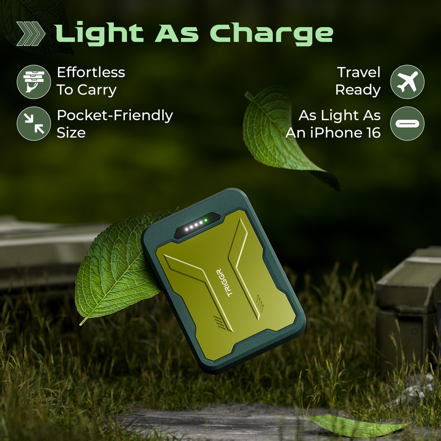 Image of TRIGGR 10000 mAh 22.5 W Compact Pocket Size Power Bank