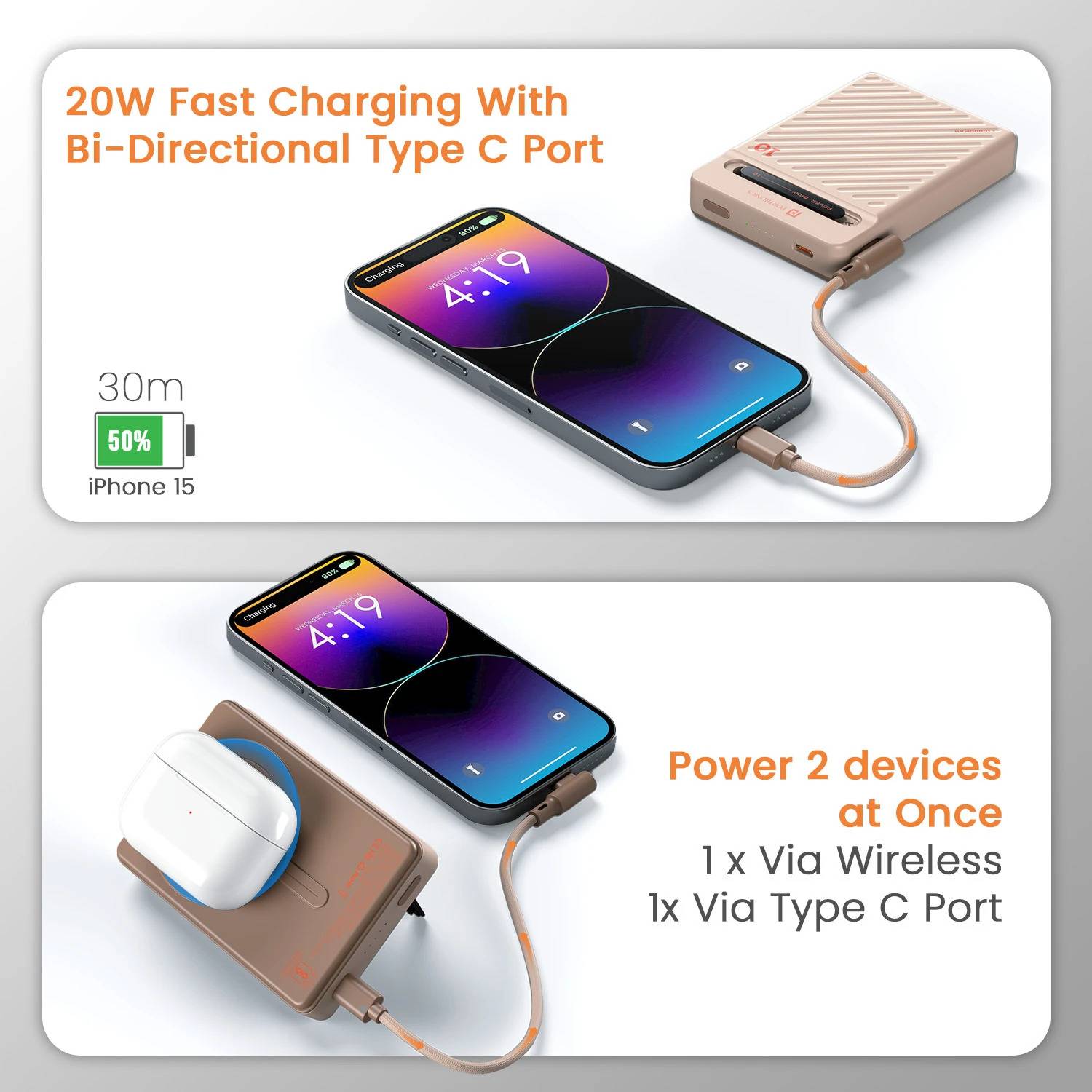 Portronics 10000 mAh 20W MagSafe Power Bank - Image 5