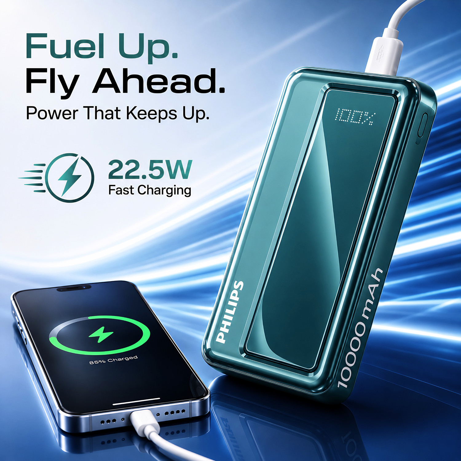 Image of PHILIPS 10000 mAh 22.5 W Power Bank