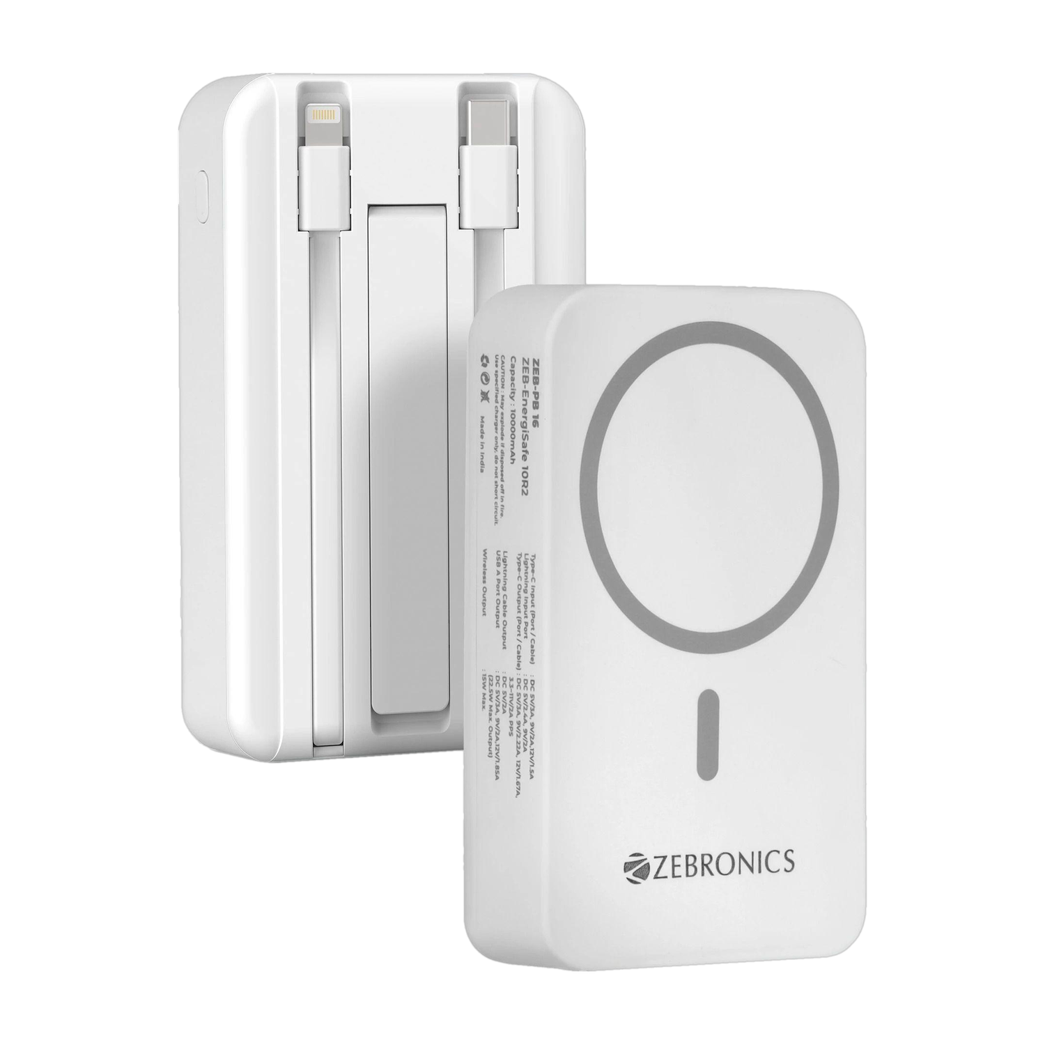 ZEBRONICS 10000 mAh 22.5W MagSafe Power Bank - Image 1