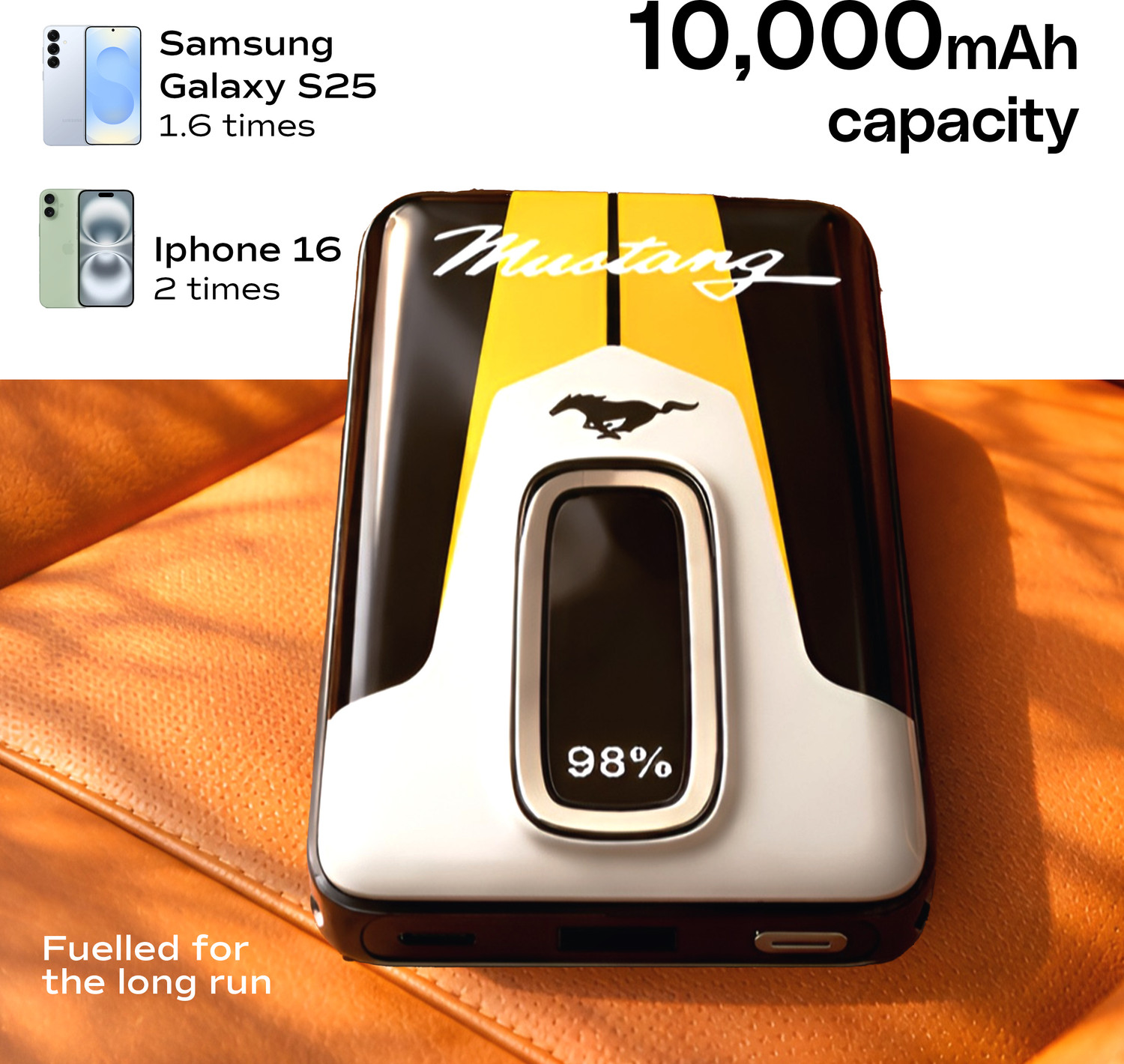 Image of GOBOULT Mustang Ampvault V10 10000 mAh Wired & Wireless Power Bank