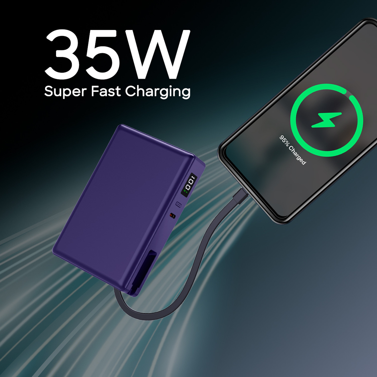 Image of PTron 20000 mAh 35 W Compact Pocket Size Power Bank