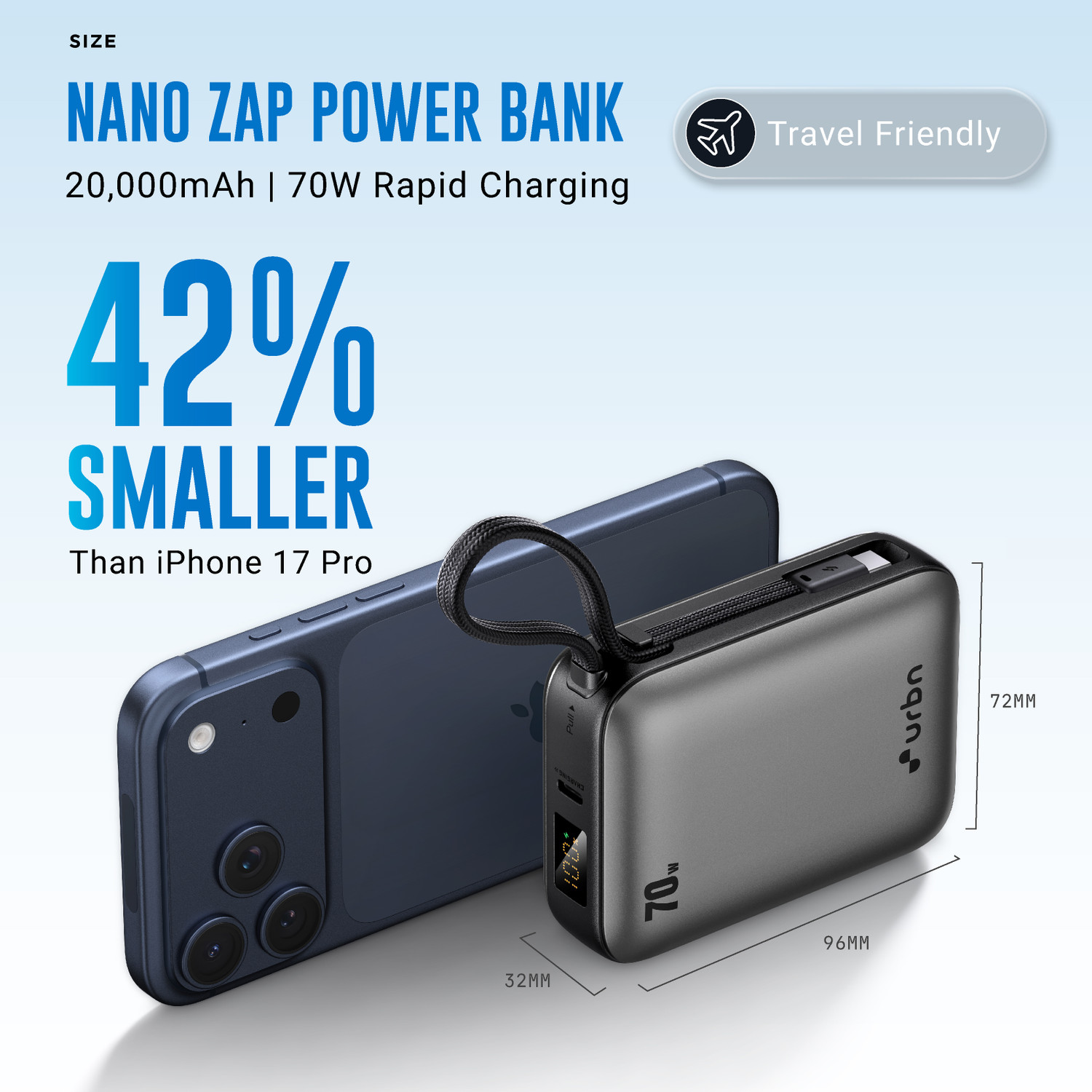 Image of URBN 20000 mAh 70 W Nano Pocket Size Power Bank