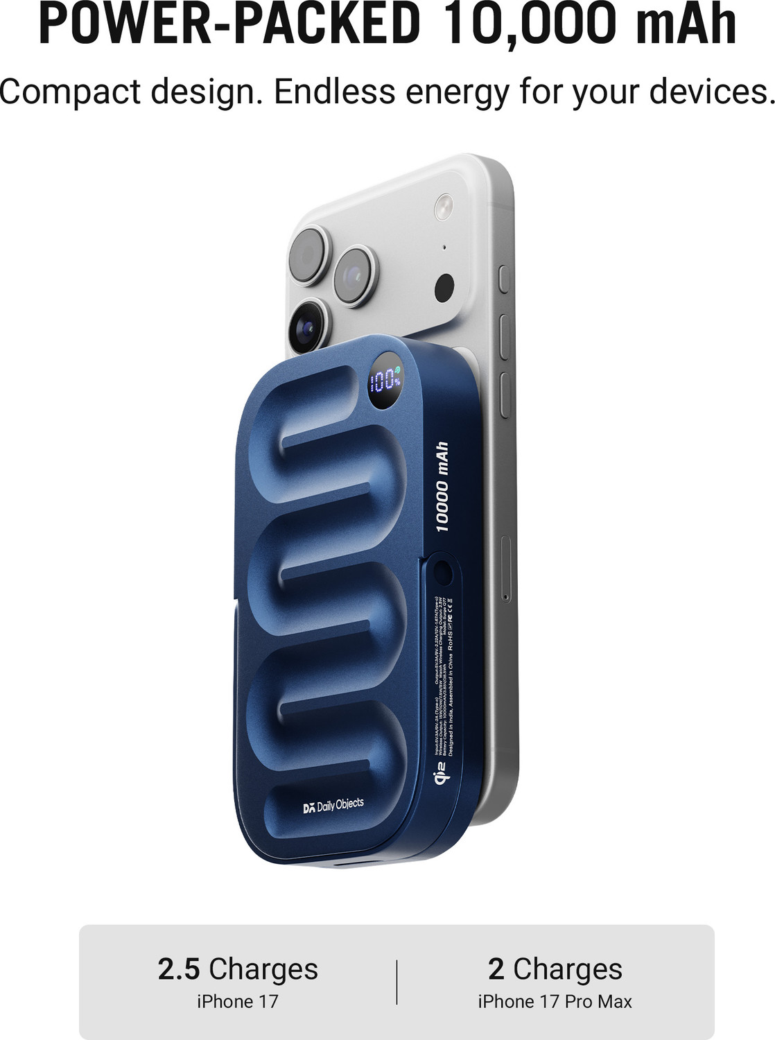 Image of DailyObjects 10000 mAh 25 W Wired & Wireless With MagSafe Compact Pocket Size Power Bank