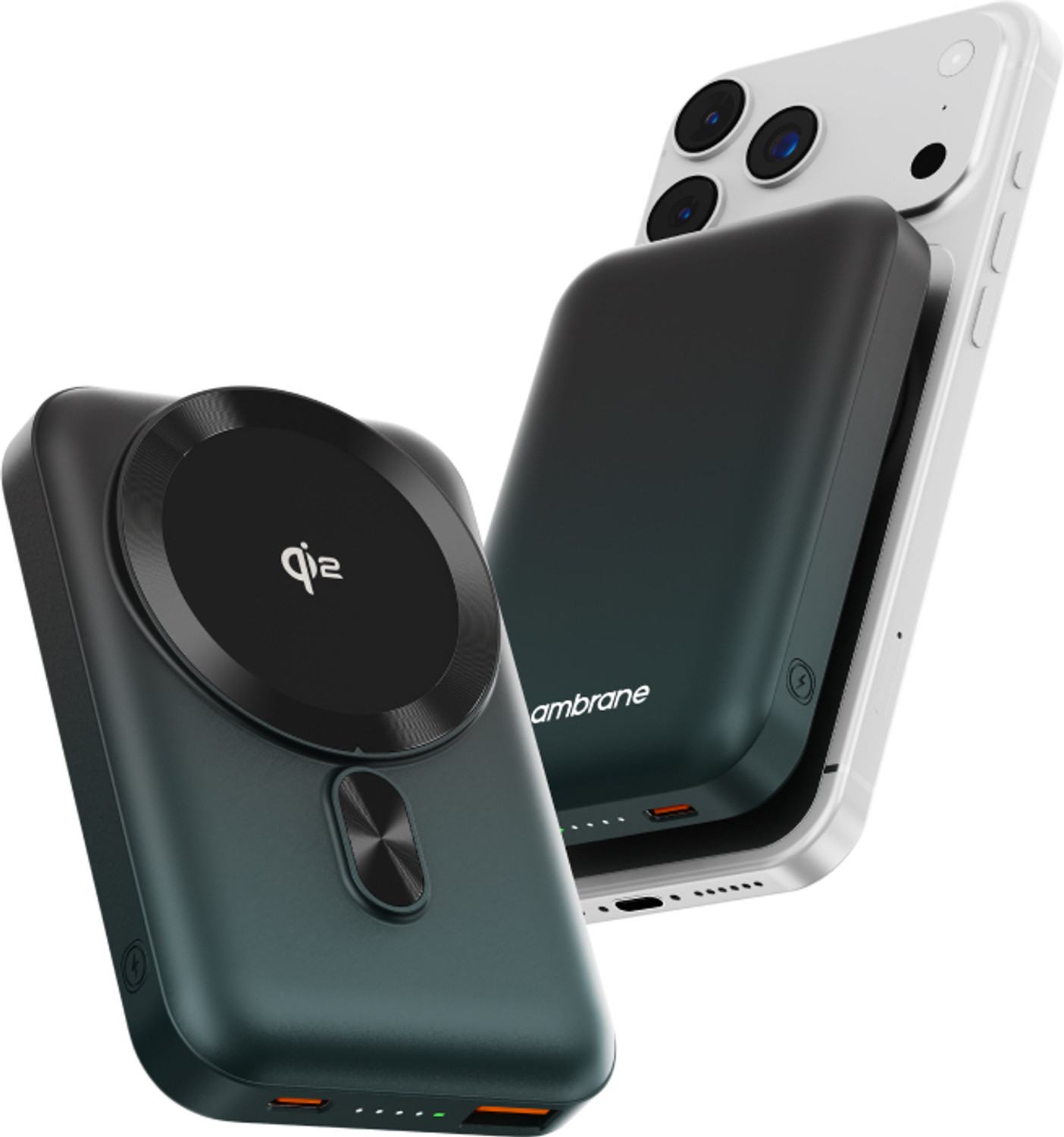 Image of Ambrane 10000 mAh 22.5 W Wired & Wireless With MagSafe Compact Pocket Size Power Bank