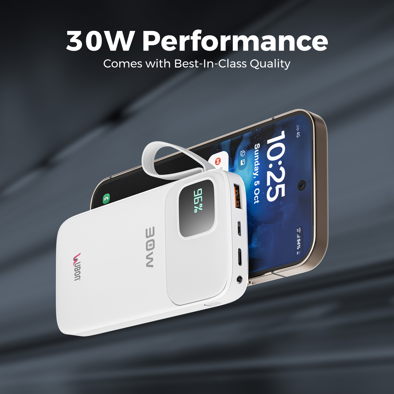Image of Ubon 10000 mAh 30 W Pocket Size Power Bank