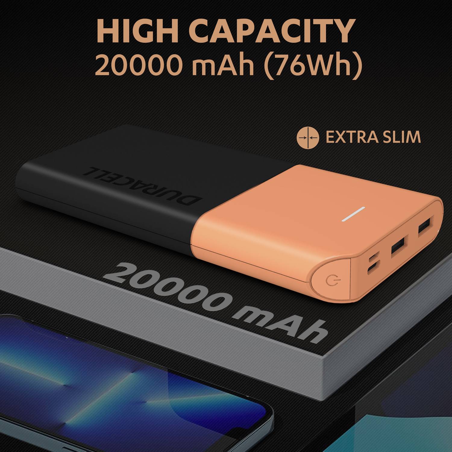 Duracell 20000 mAh 22.5W Slim Power Bank - Image 2