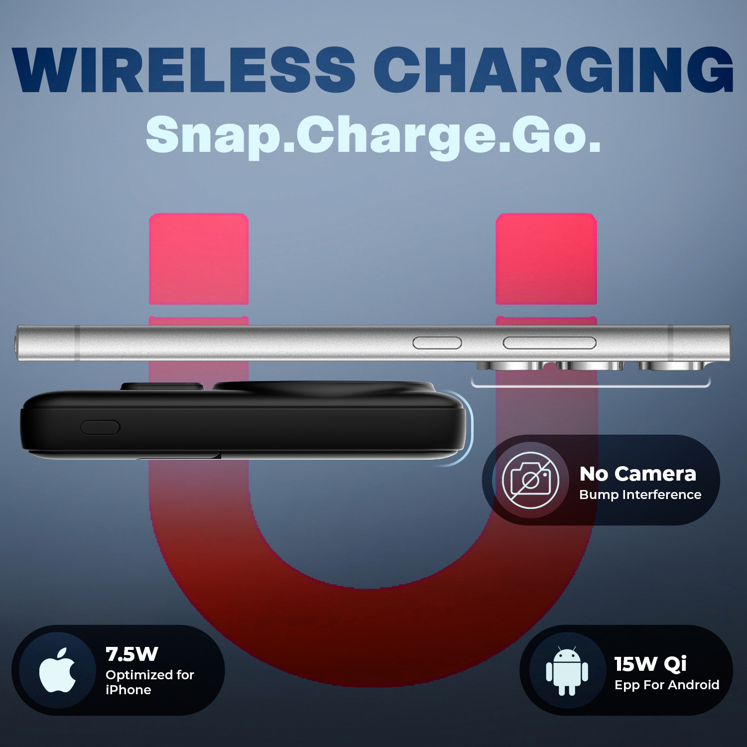 Image of AMKETTE 10000 mAh 22.5 W Wired & Wireless With MagSafe Compact Pocket Size Power Bank