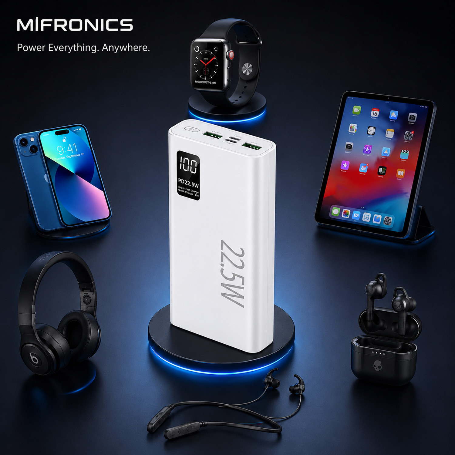 Image of MIFRONICS 20000 mAh 22.5 W Pocket Size Power Bank