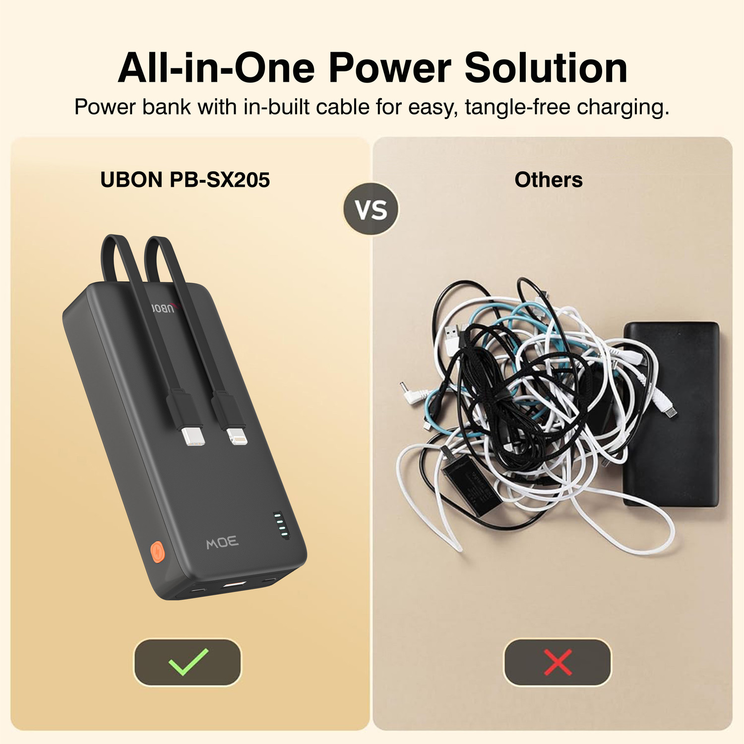 Image of Ubon 20000 mAh 30 W Pocket Size Power Bank