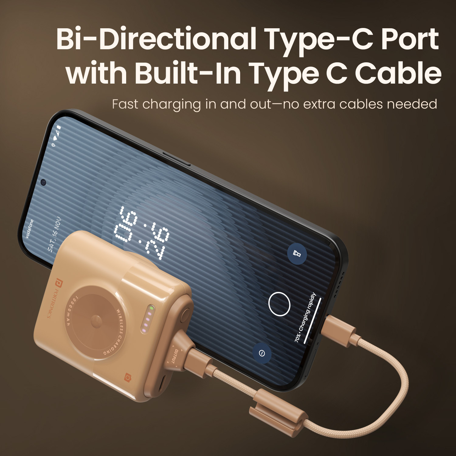 Image of Portronics 10000 mAh 20 W Compact Pocket Size Power Bank