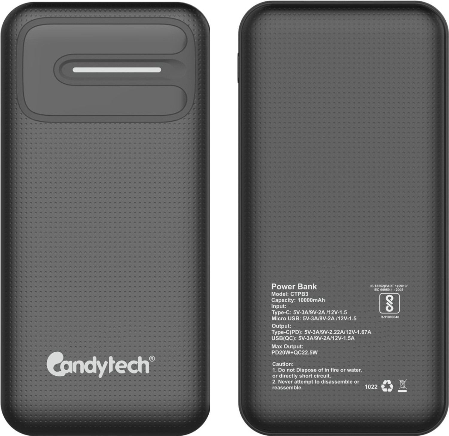 Image of Candytech 10000 mAh Power Bank