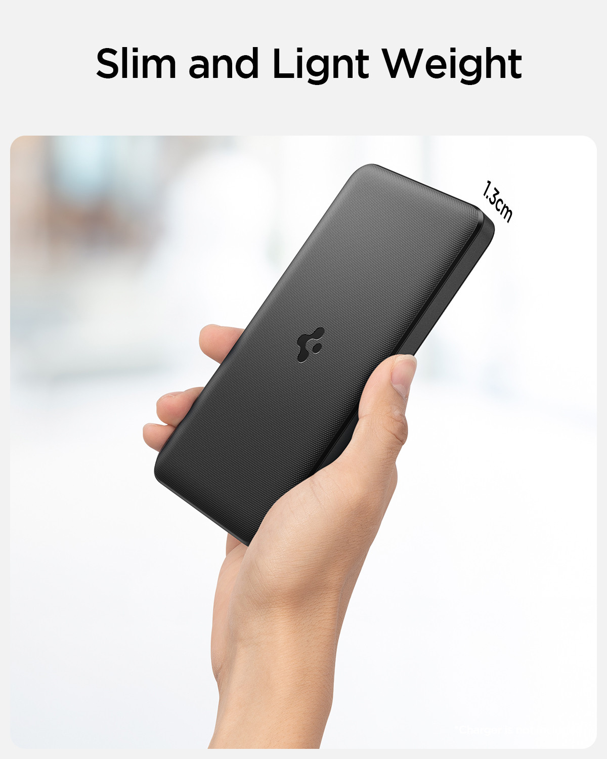 Image of Spigen 10000 mAh 22.5 W Power Bank (Black, Lithium Polymer, Fast Charging for Mobile)