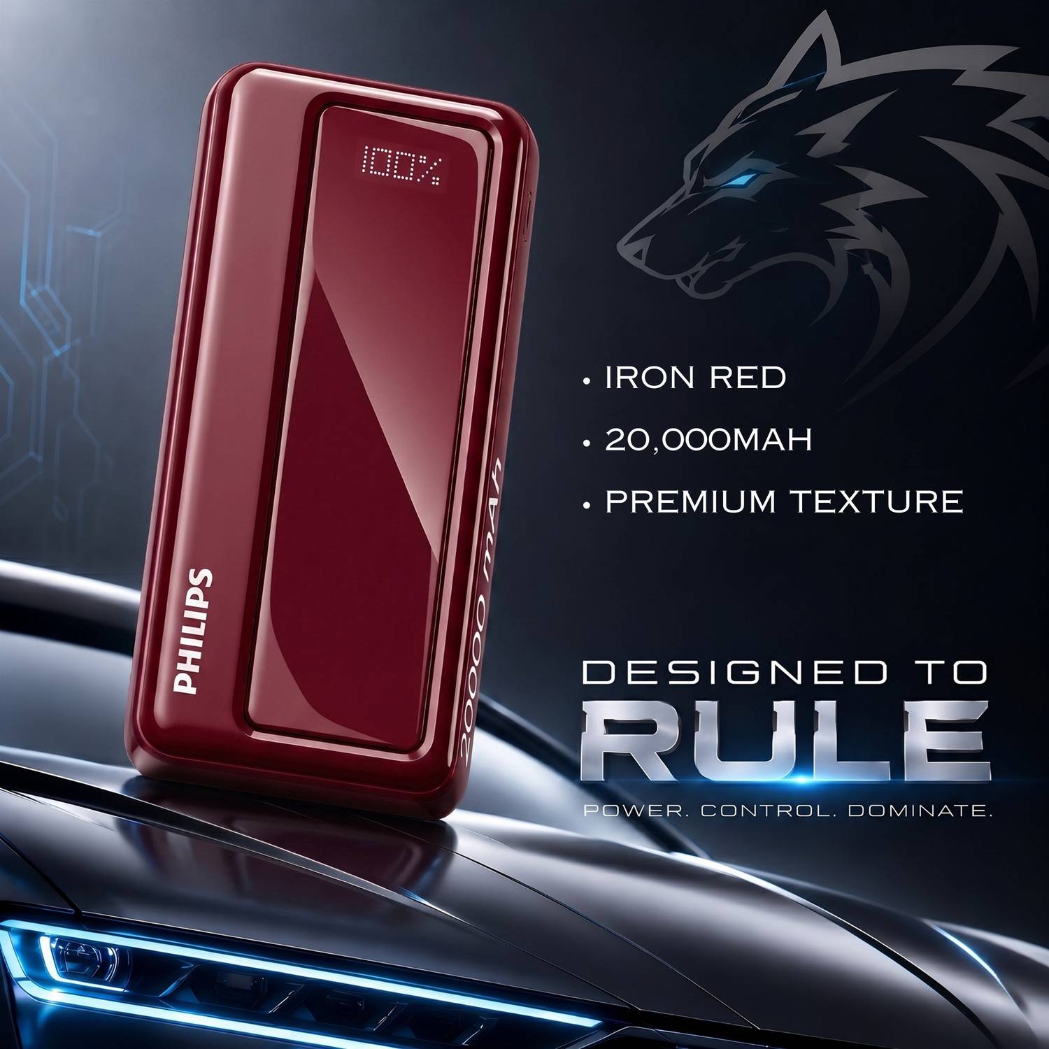 Philips 20000 mAh 22.5W Red Power Bank - Image 4
