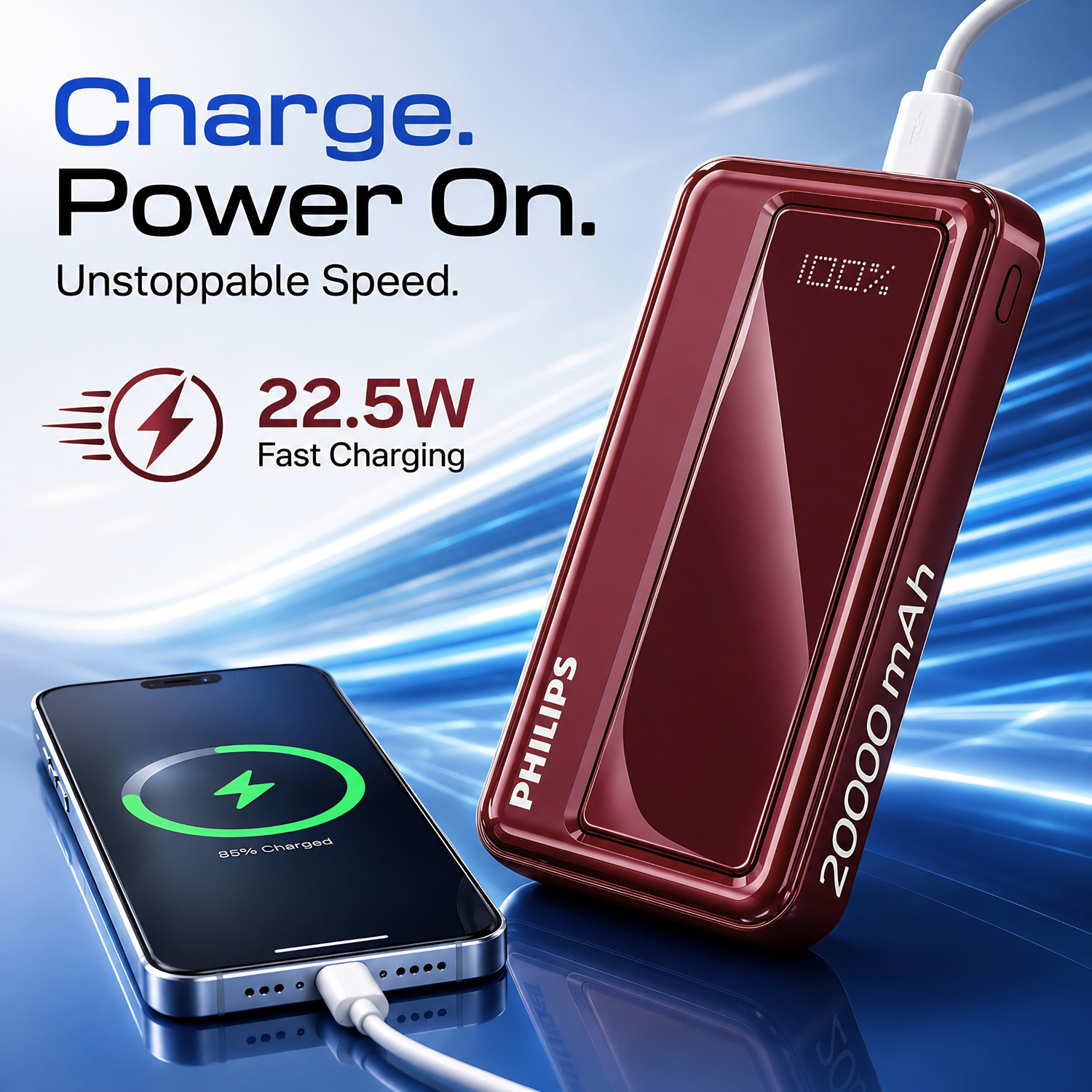 Image of PHILIPS 20000 mAh 22.5 W Power Bank
