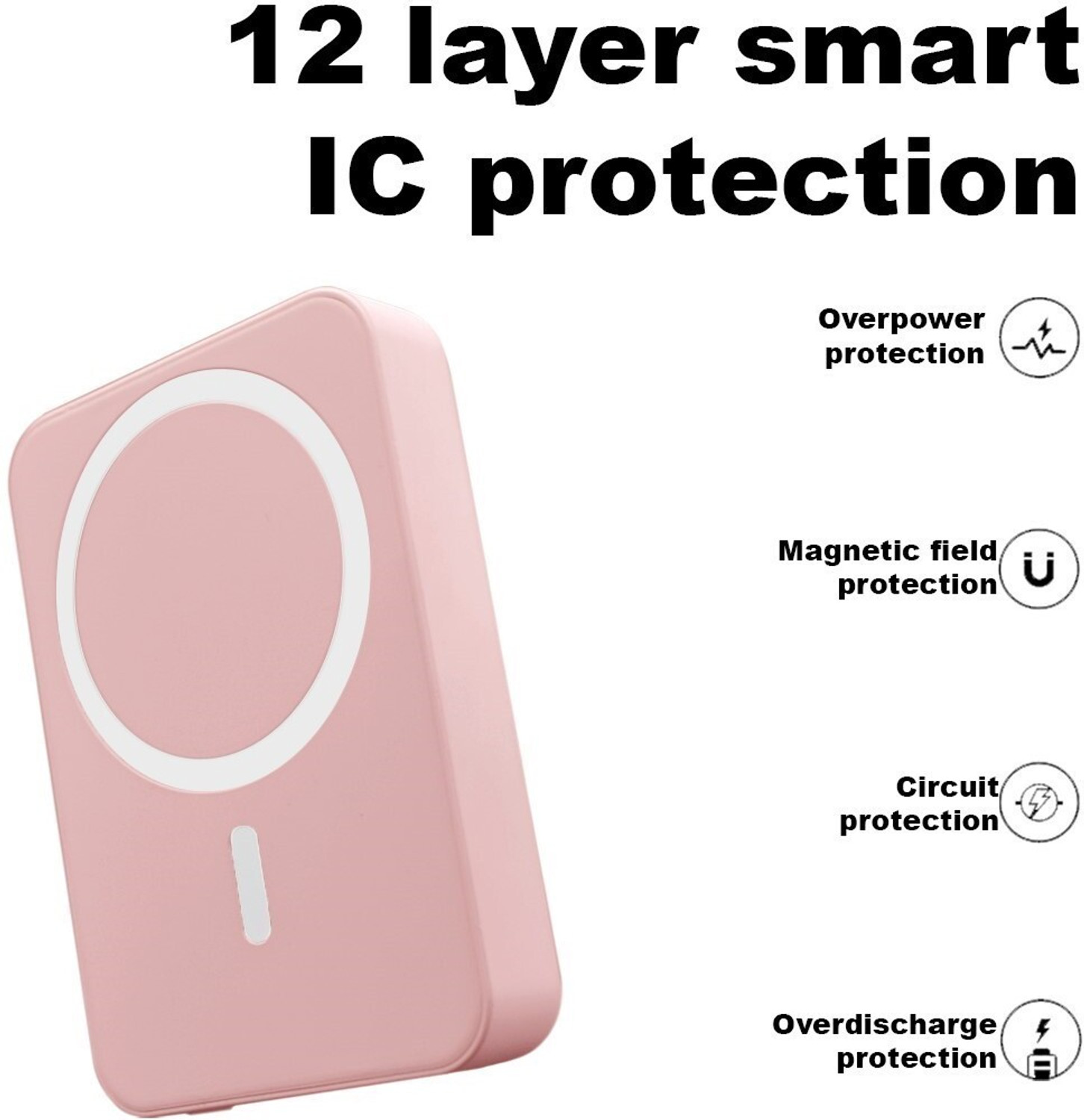 Image of FAHIG 10000 mAh 22.5 W Wired & Wireless With MagSafe Mini Pocket Size Power Bank