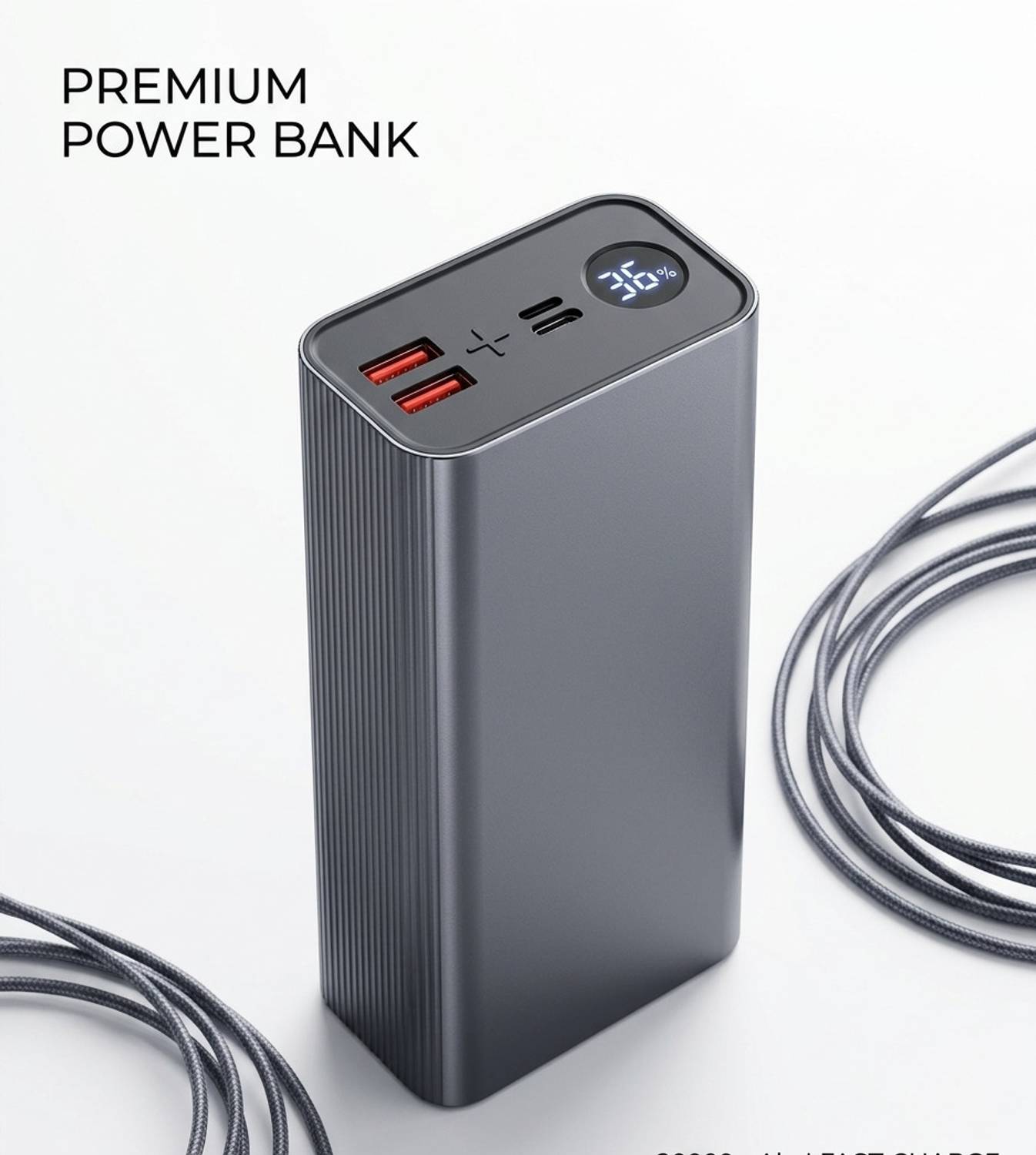 FAHIG 50000 mAh 22.5W Silver Power Bank - Image 2