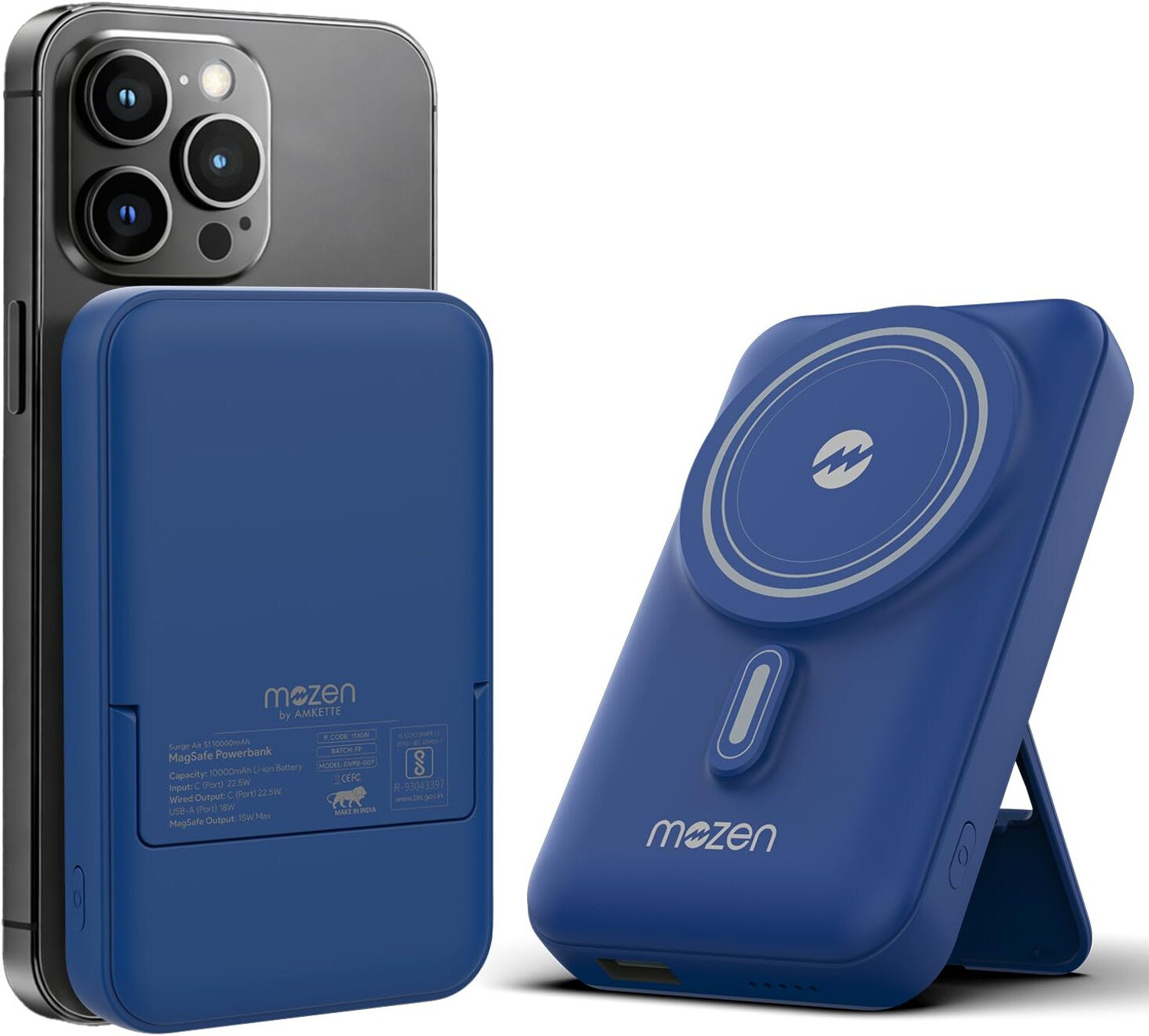 Image of AMKETTE 10000 mAh 22.5 W Wired & Wireless With MagSafe Compact Pocket Size Power Bank