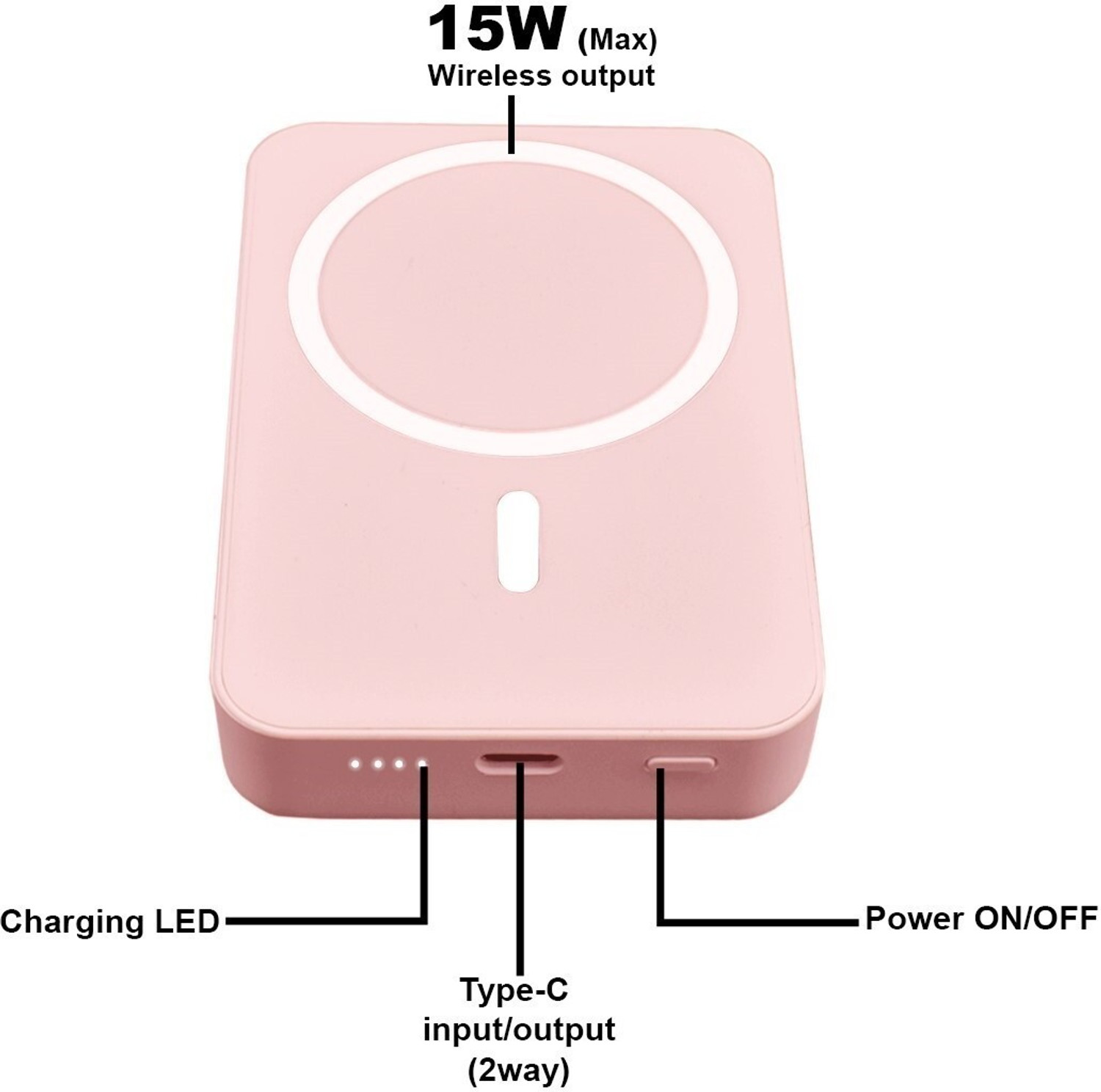 Image of FAHIG 10000 mAh 22.5 W Wired & Wireless With MagSafe Mini Pocket Size Power Bank