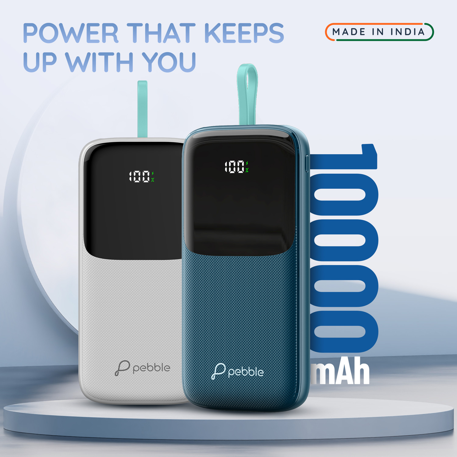 Image of Pebble 10000 mAh Ultra Compact Pocket Size Power Bank