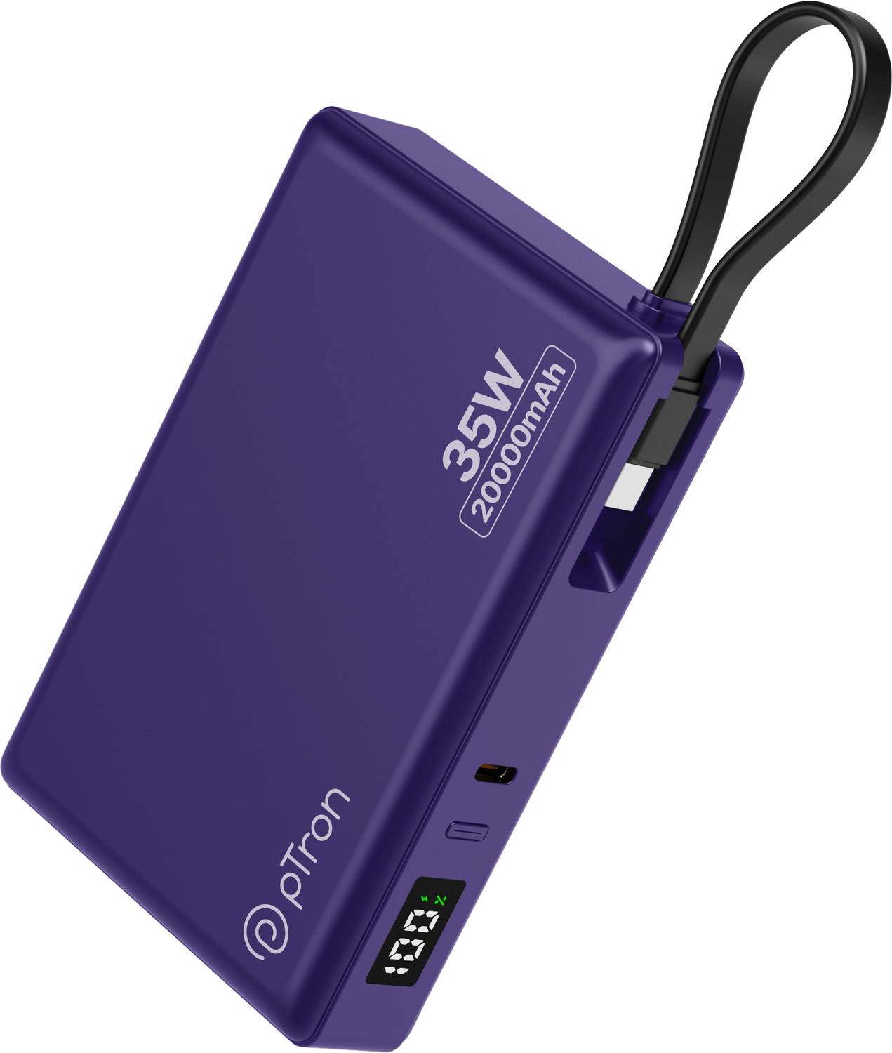 PTron 20000 mAh 35W Purple Power Bank