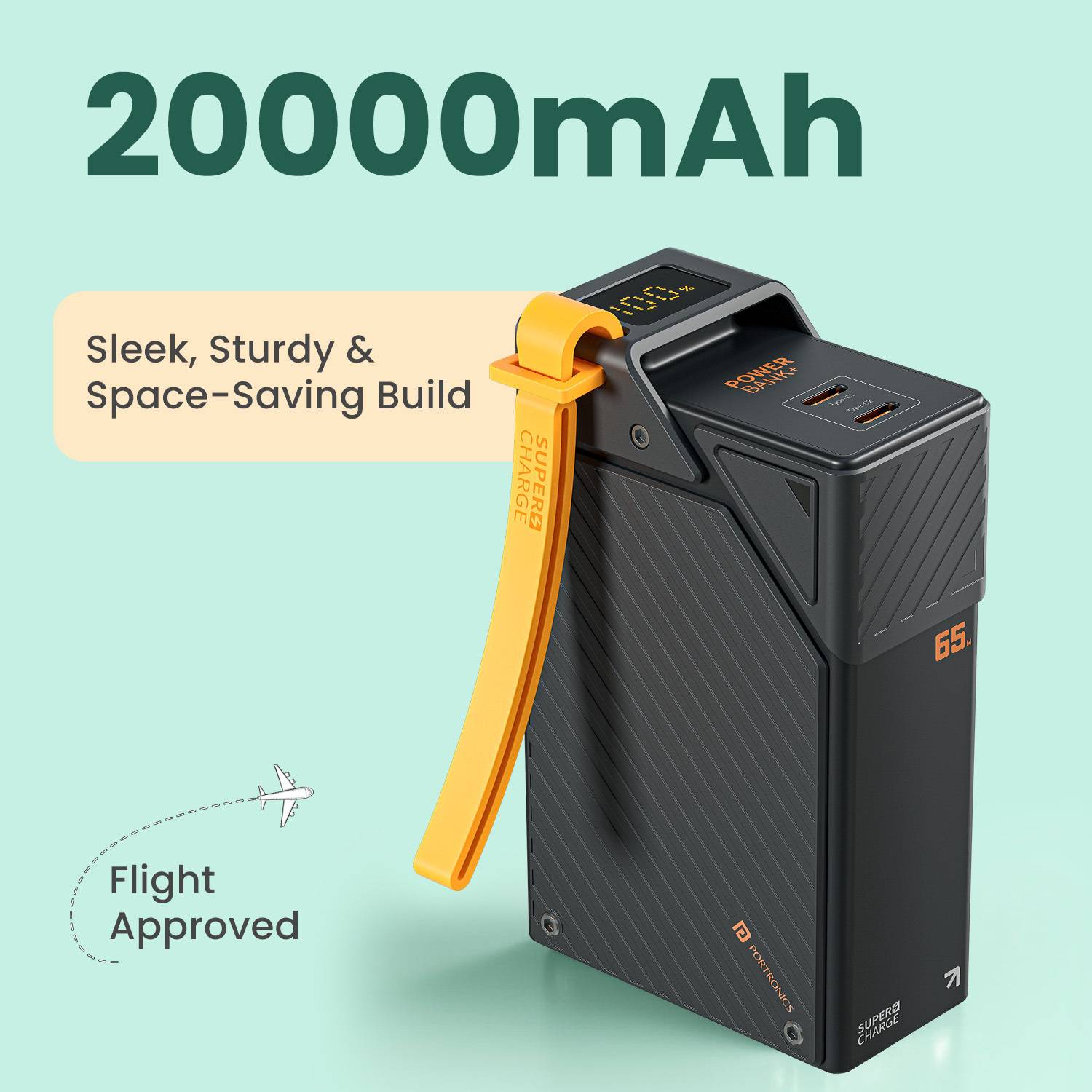 Portronics 20000 mAh 65W Compact Power Bank - Image 2