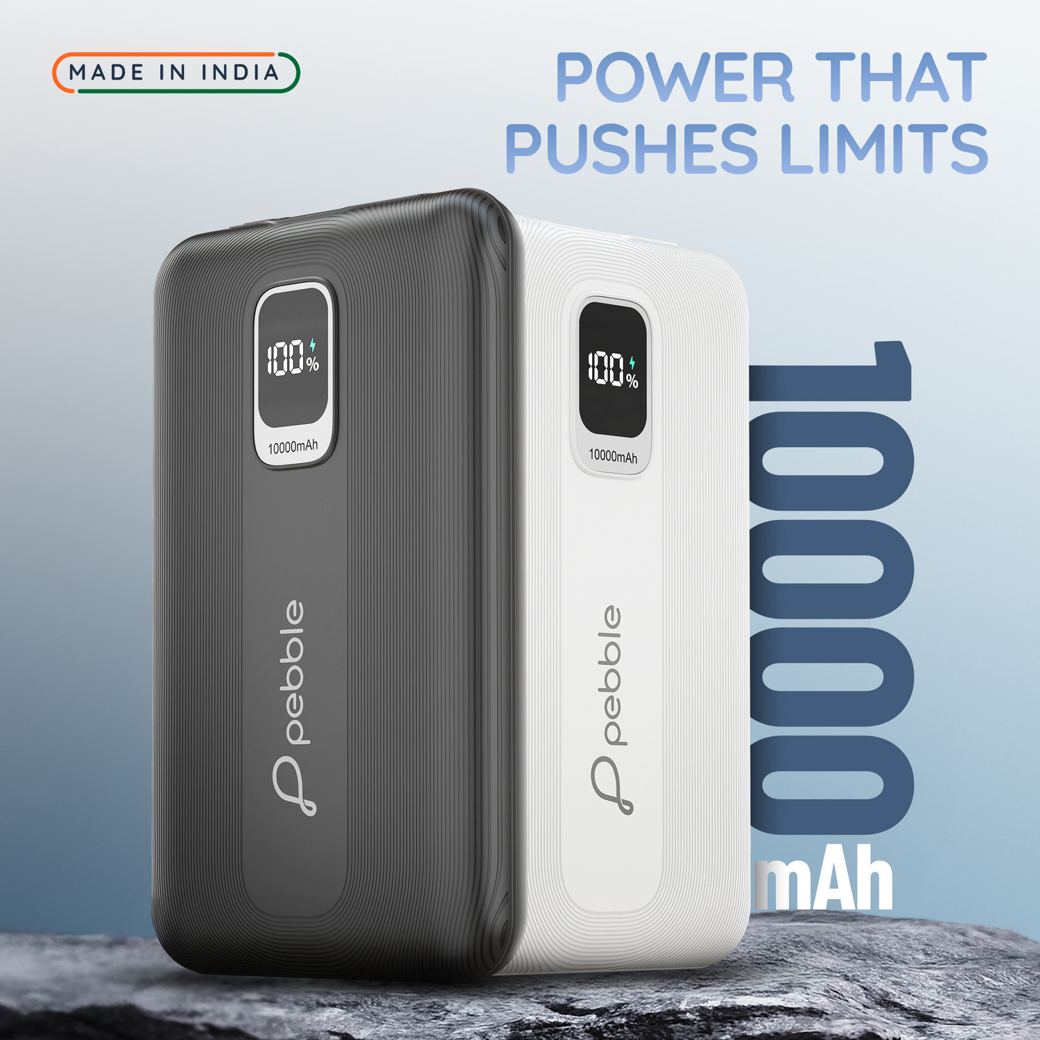 Image of Pebble 10000 mAh Ultra Slim Pocket Size Power Bank