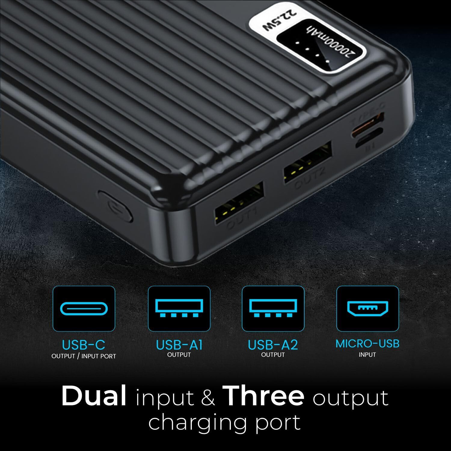 Image of Egate 20000 mAh 22.5 W Compact Pocket Size Power Bank