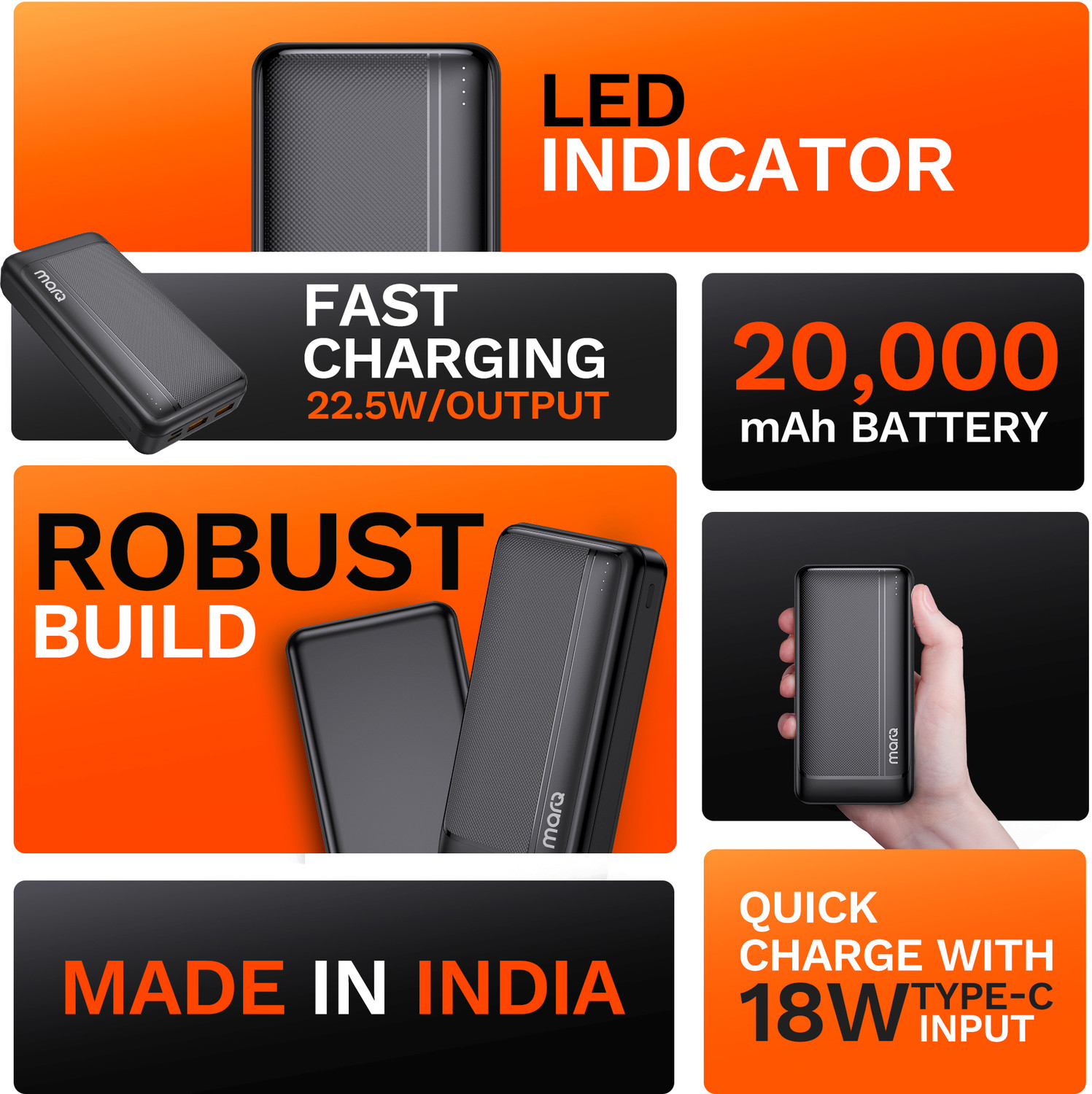 Image of MarQ by Flipkart 20000 mAh 22.5 W Power Bank