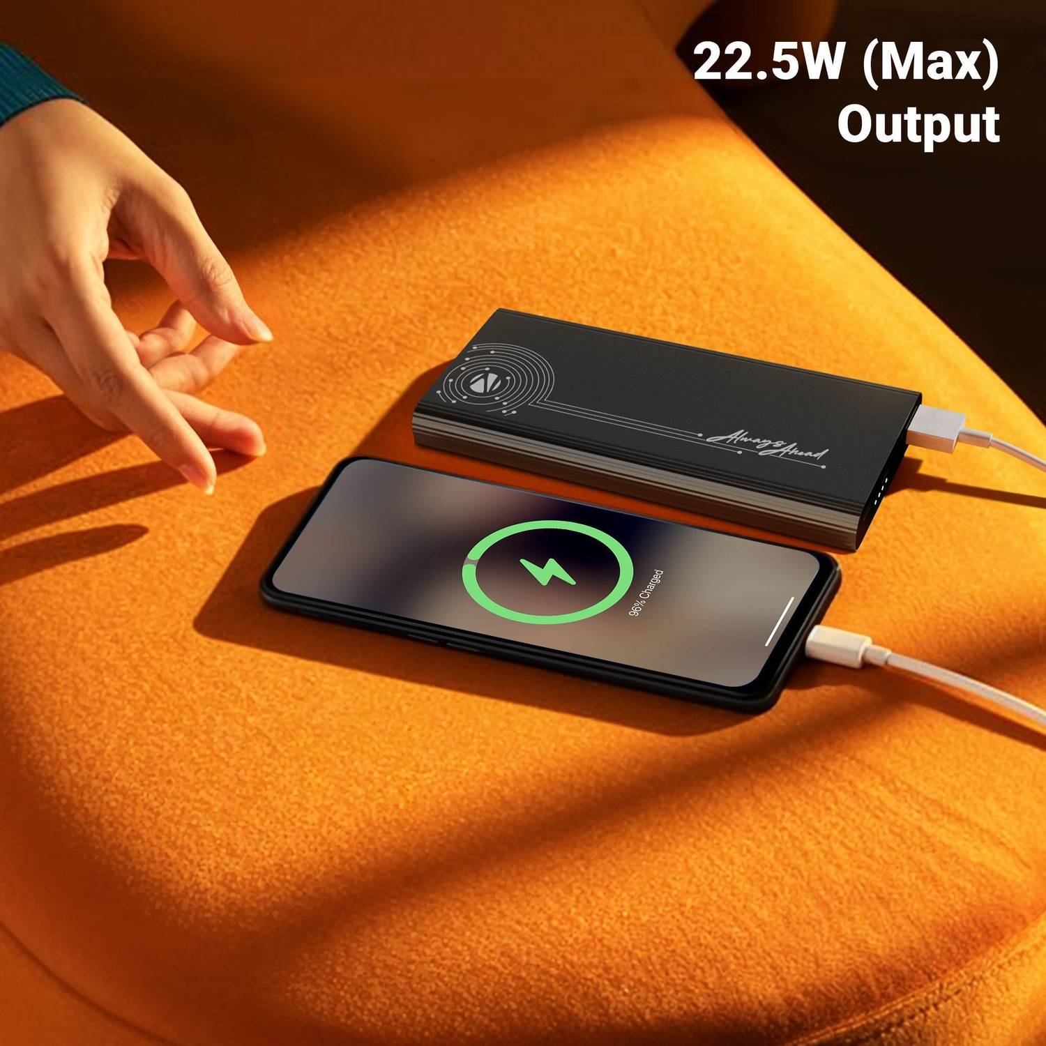 ZEBRONICS 10000 mAh 22.5W Slim Power Bank Black - Image 3