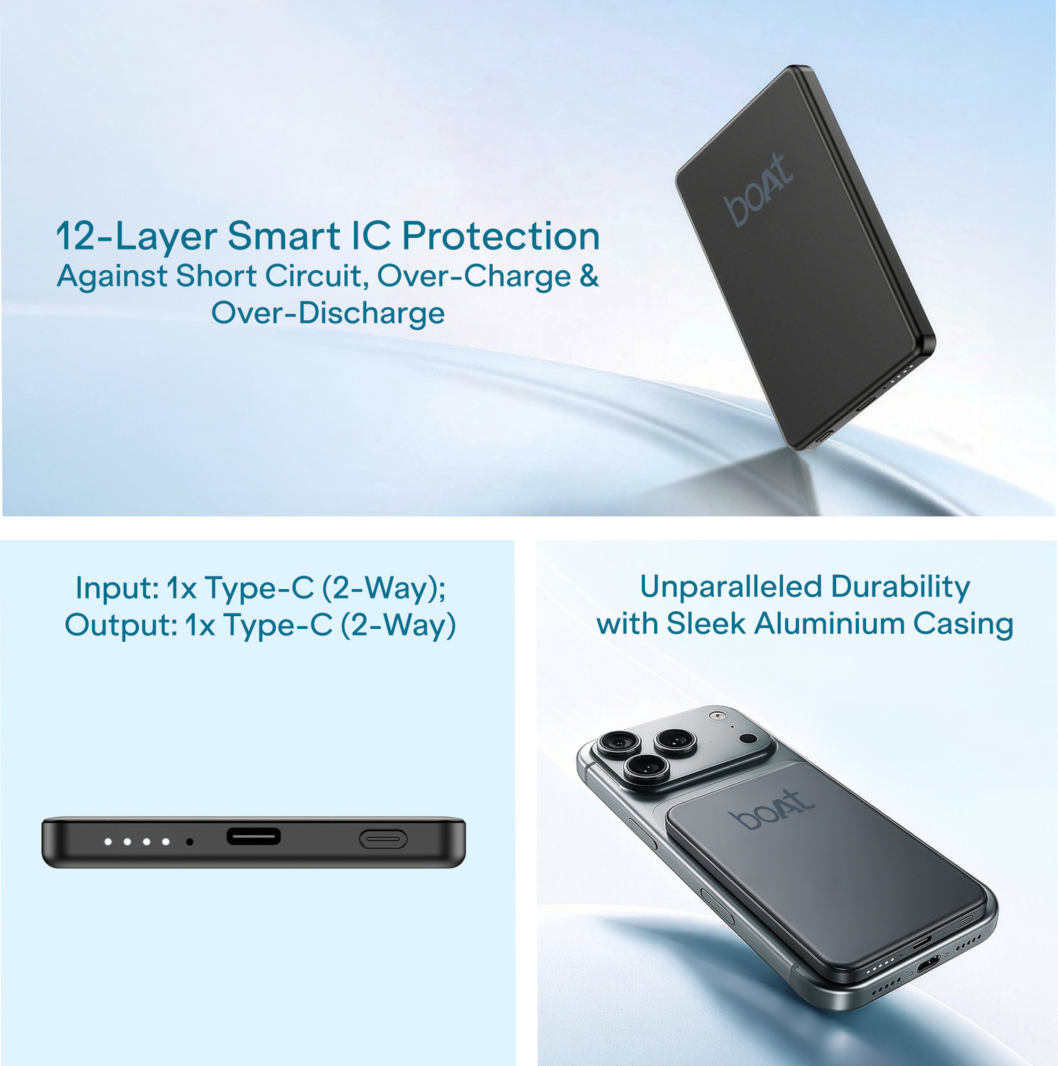 Image of boAt 4800 mAh With MagSafe Pocket Size Power Bank