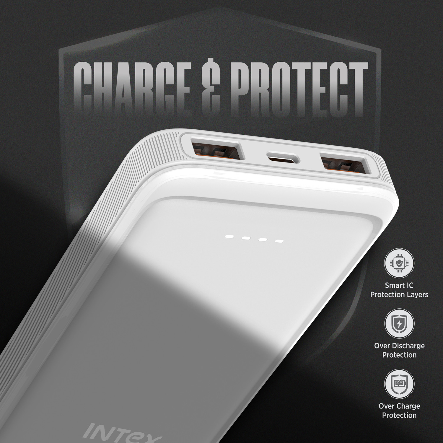 Image of Intex 10000 mAh 22 W Power Bank (Creamy White, Lithium Polymer, Fast Charging, Quick Charge 3.0 for Mobile)