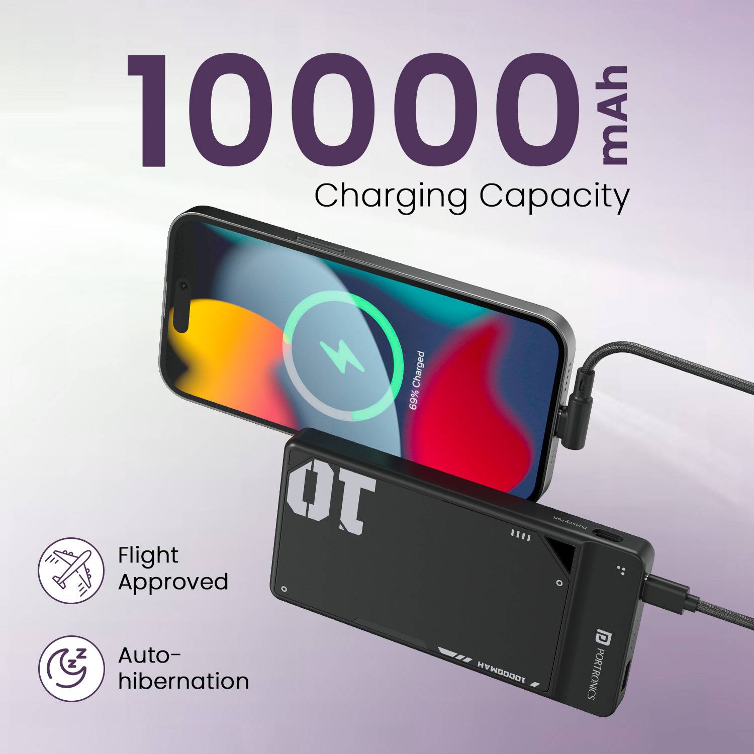 Portronics 10000 mAh 22.5W Compact Power Bank - Image 2