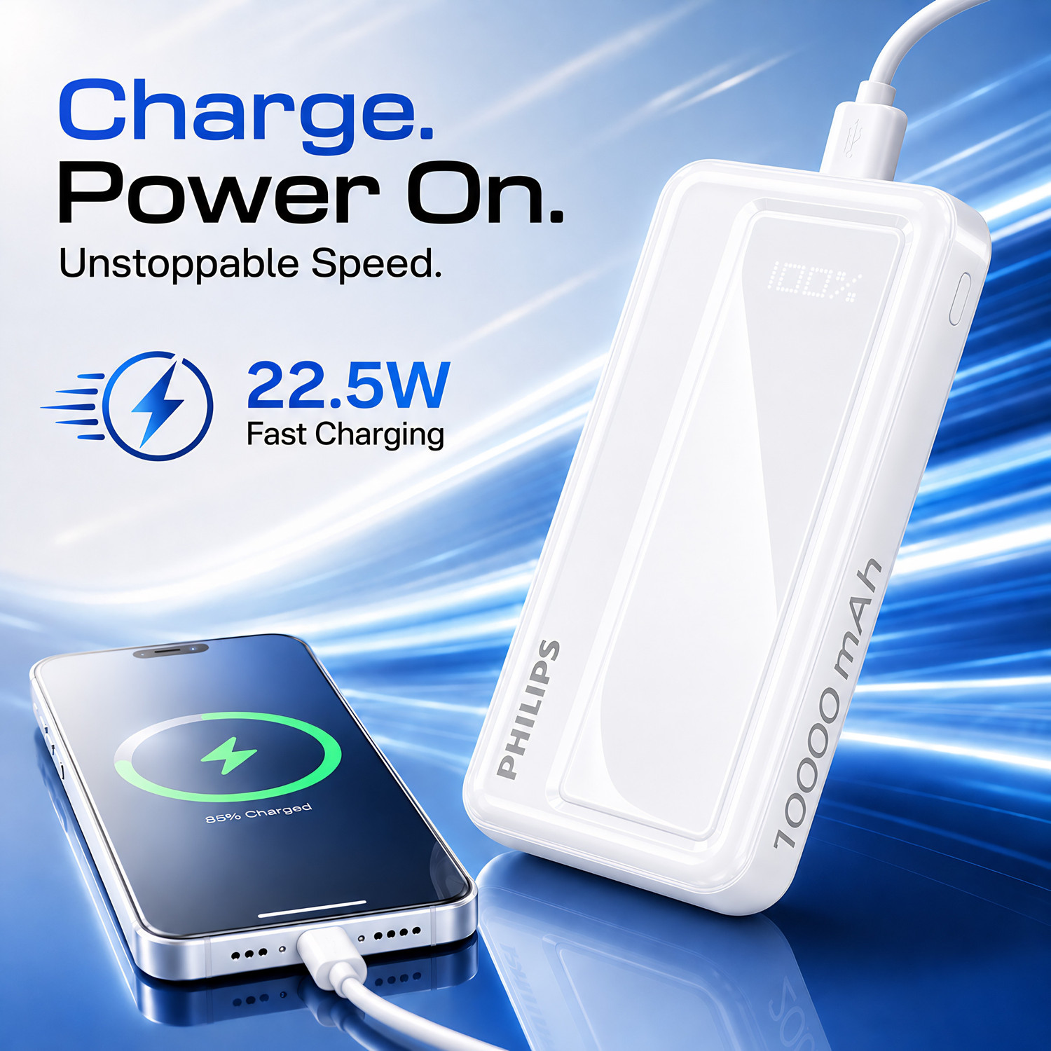 Image of PHILIPS 10000 mAh 22.5 W Power Bank