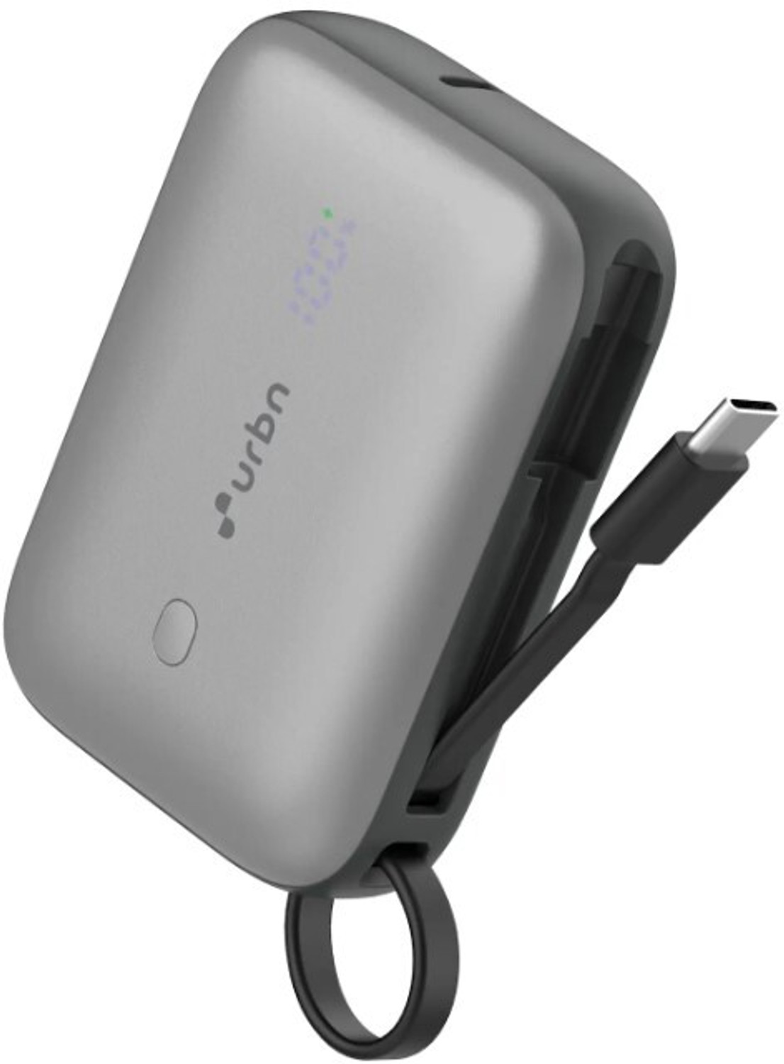 Image of URBN 10000 mAh Nano Pocket Size Power Bank (Grey, Lithium, Fast Charging for Laptop, Mobile)