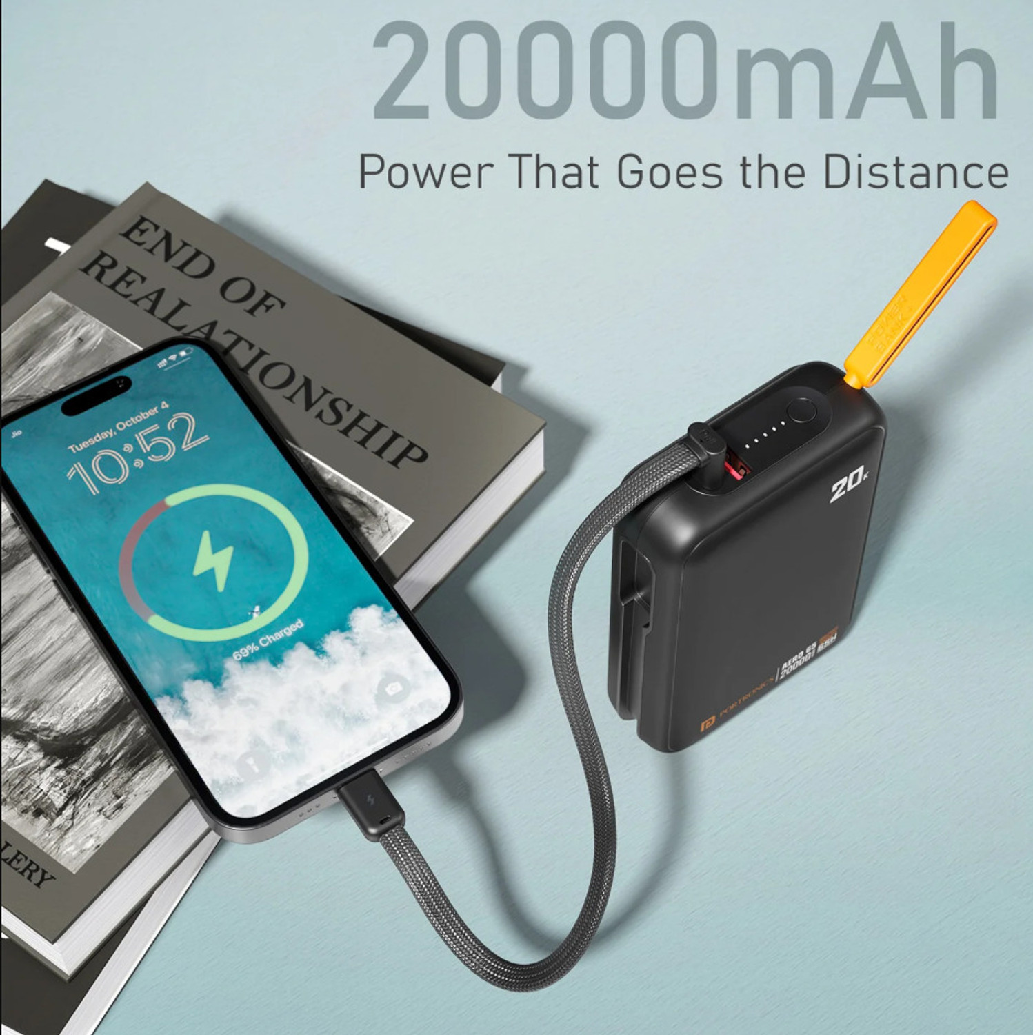 Image of Portronics 20000 mAh 65 W Compact Pocket Size Power Bank