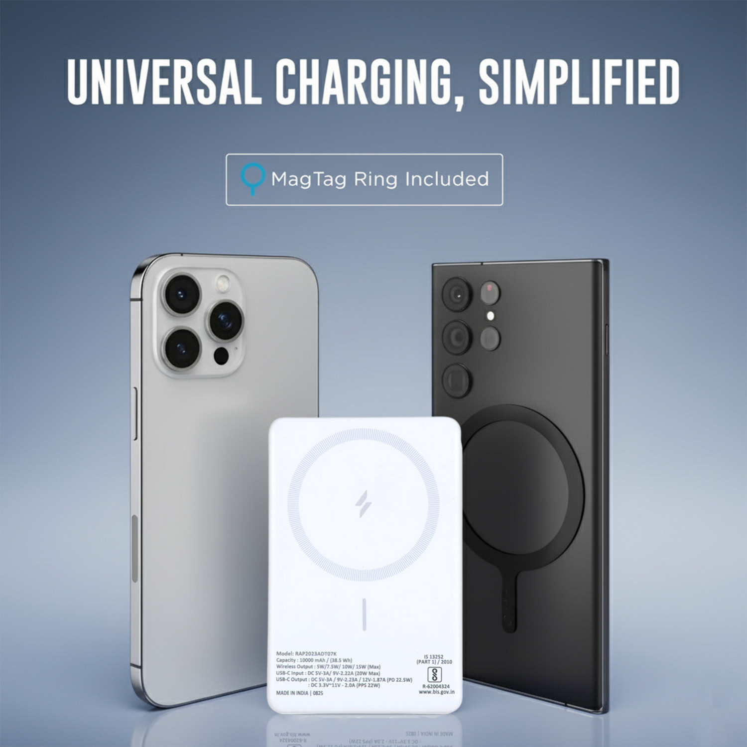 Image of True Desire 10000 mAh 22.5 W Wired & Wireless With MagSafe Mini Pocket Size Power Bank