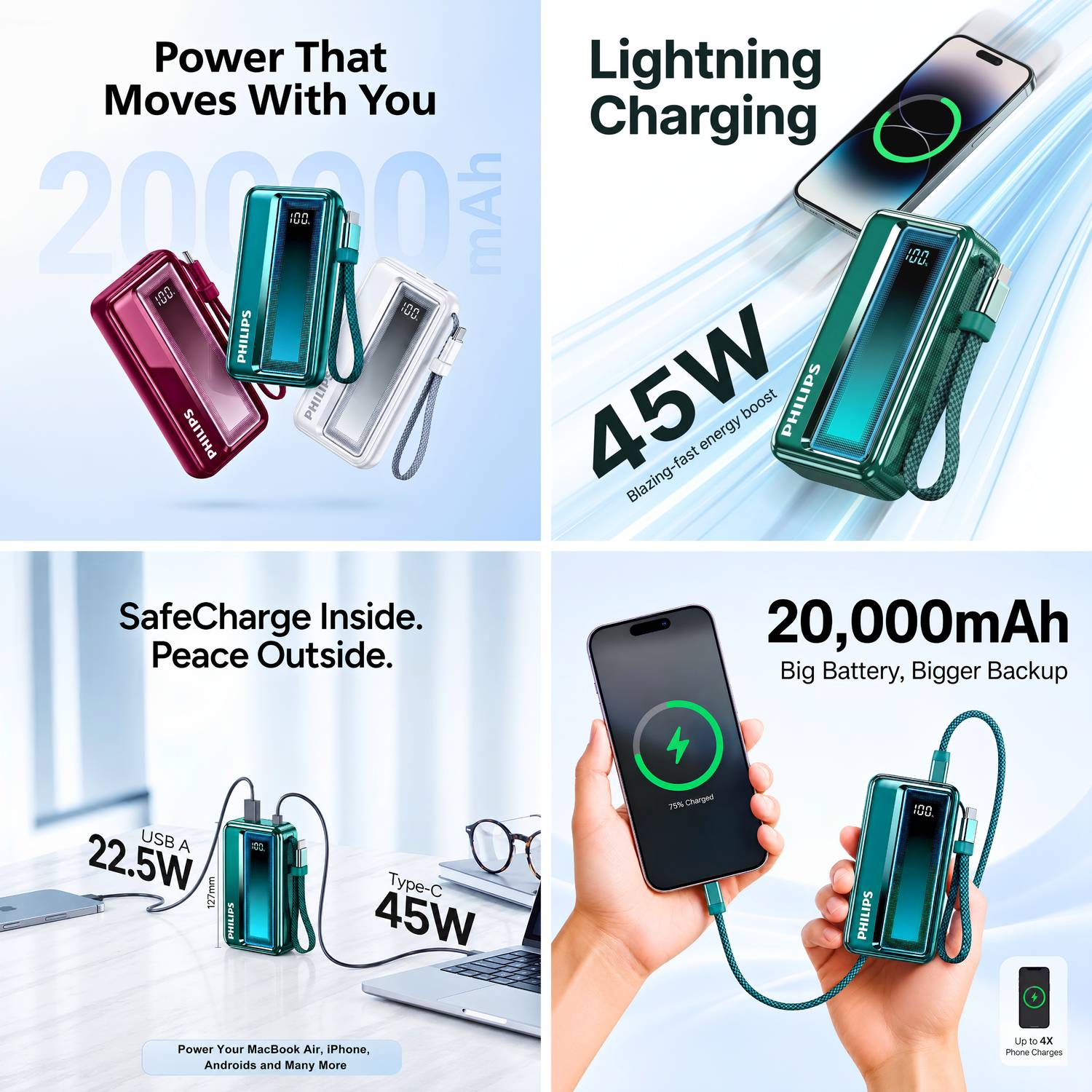 Philips 20000 mAh 45W Nano Power Bank - Image 2