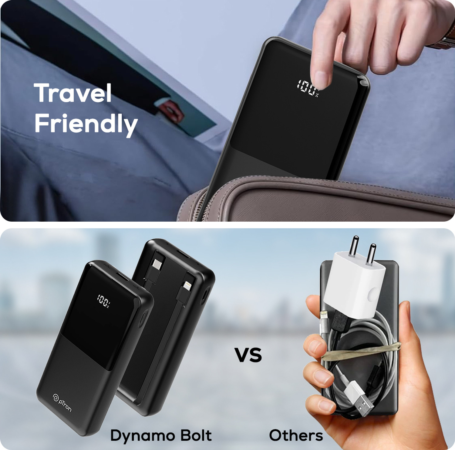 Image of PTron 20000 mAh 35 W Compact Pocket Size Power Bank