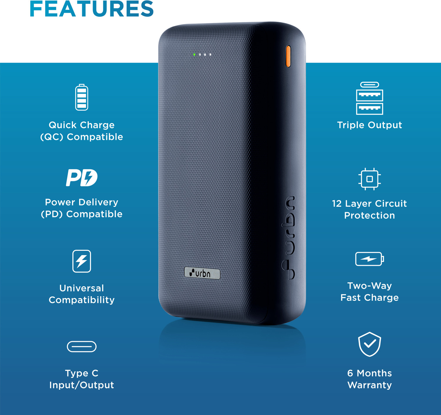Image of URBN 27000 mAh 100 W Compact Power Bank