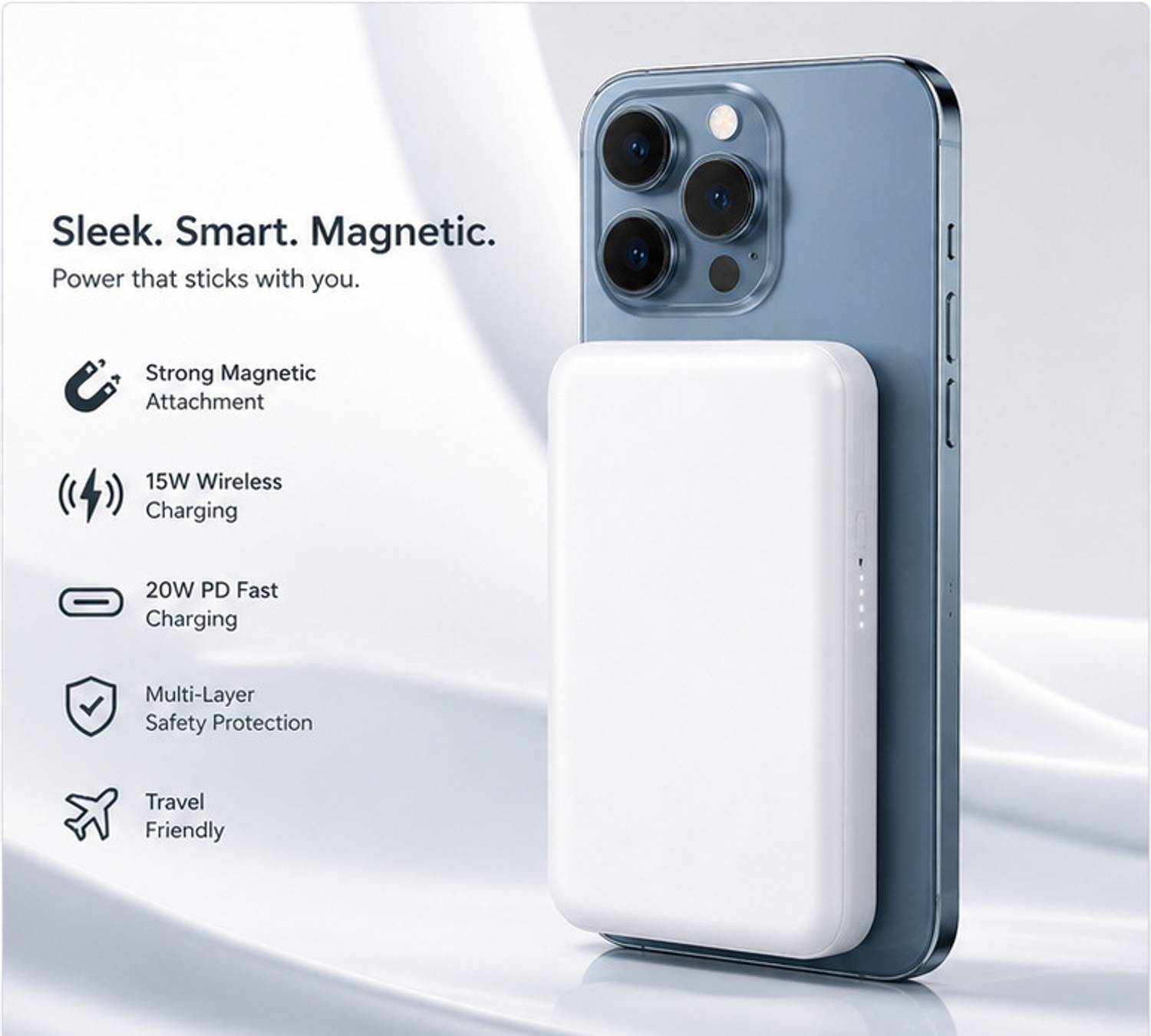 world of xssories 5000 mAh 15W Wireless Power Bank - Image 2