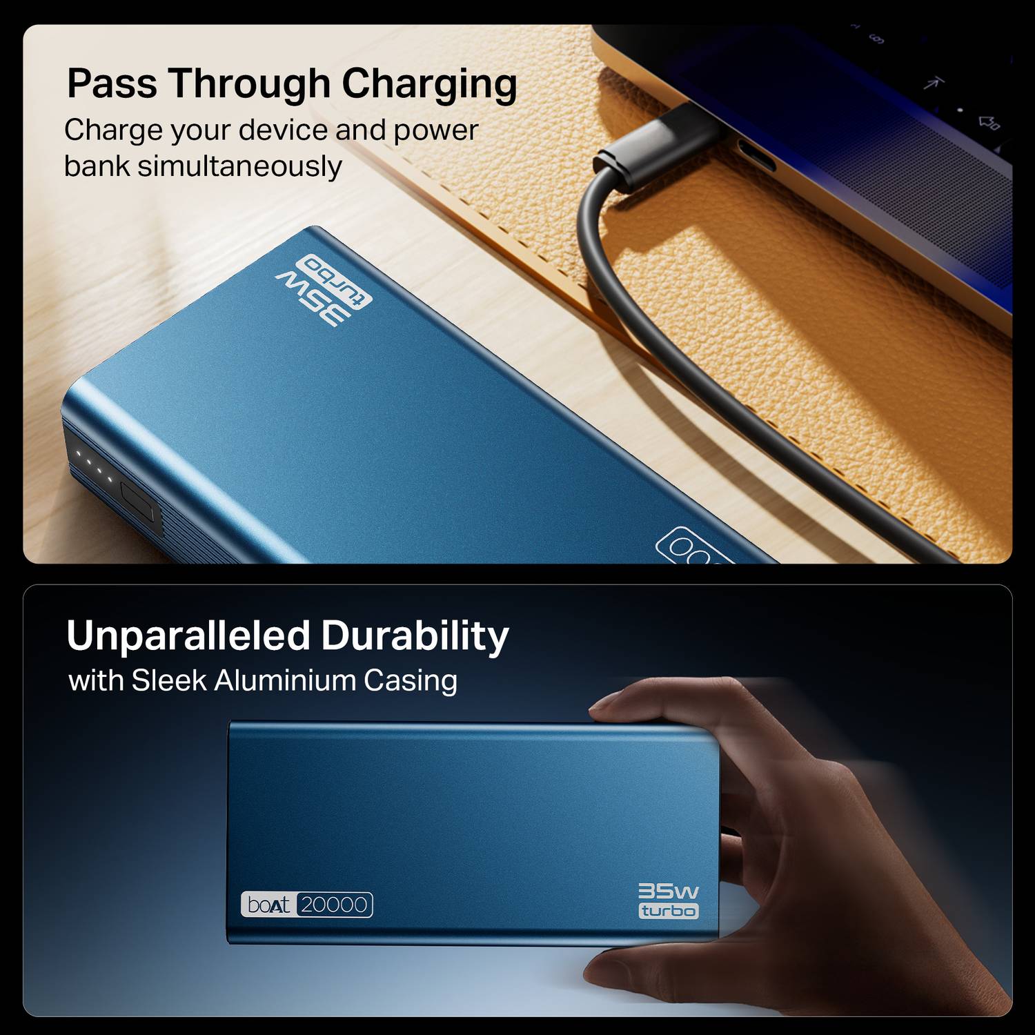 boAt 20000mAh 35W Blue Power Bank - Image 5