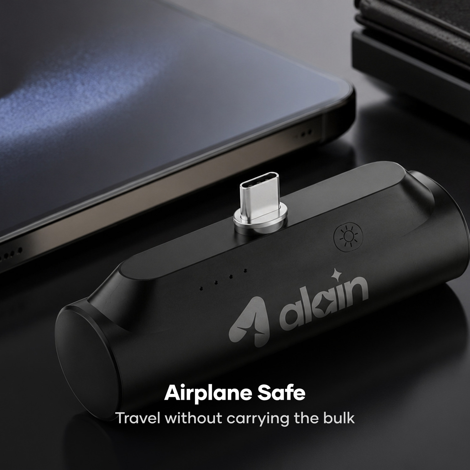 Image of Alain 5000 mAh 10 W Wired & Wireless Mini Pocket Size Power Bank
