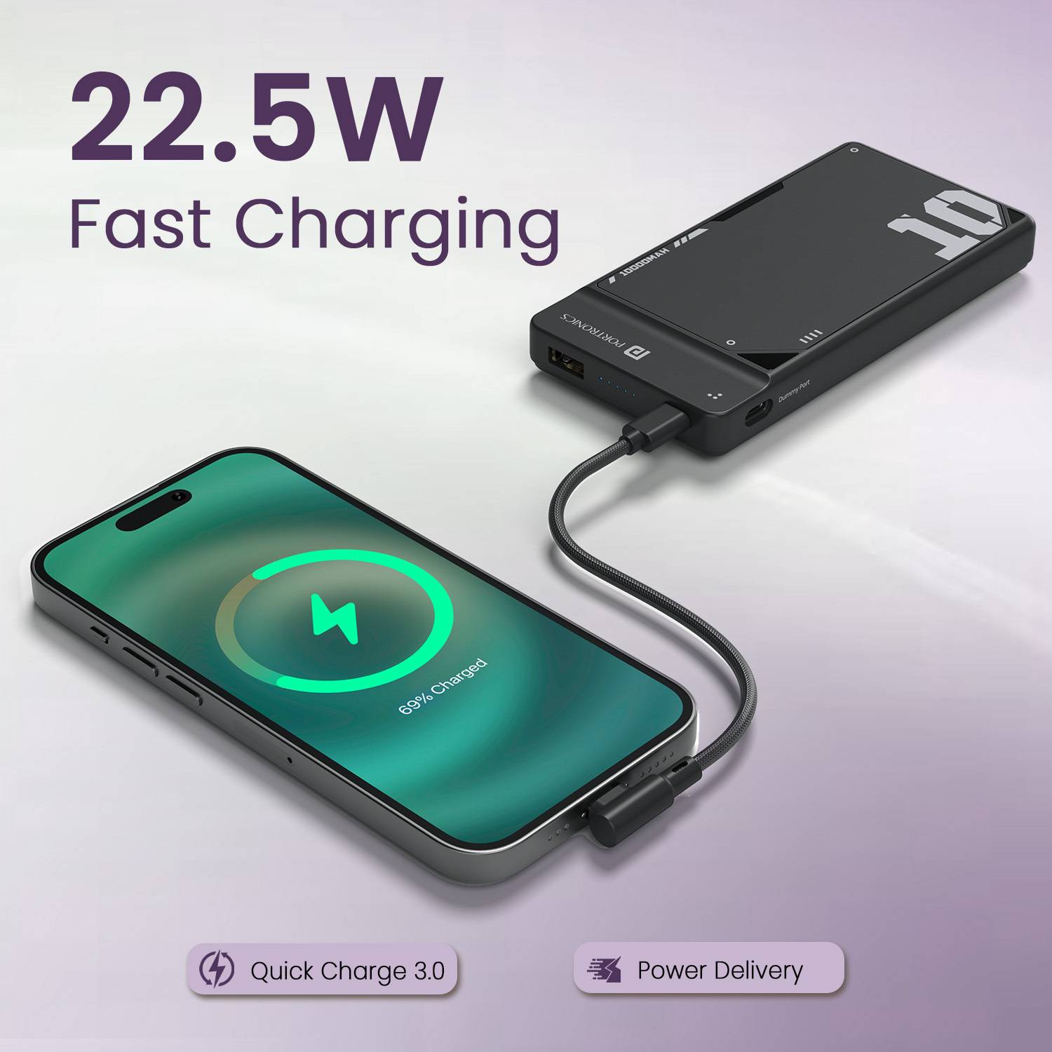 Portronics 10000 mAh 22.5W Compact Power Bank - Image 5