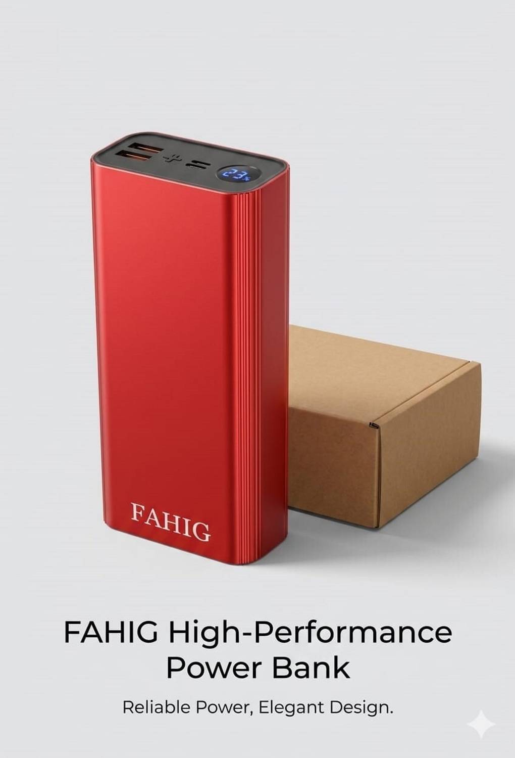 FAHIG 55000 mAh 22.5W Red Power Bank - Image 2