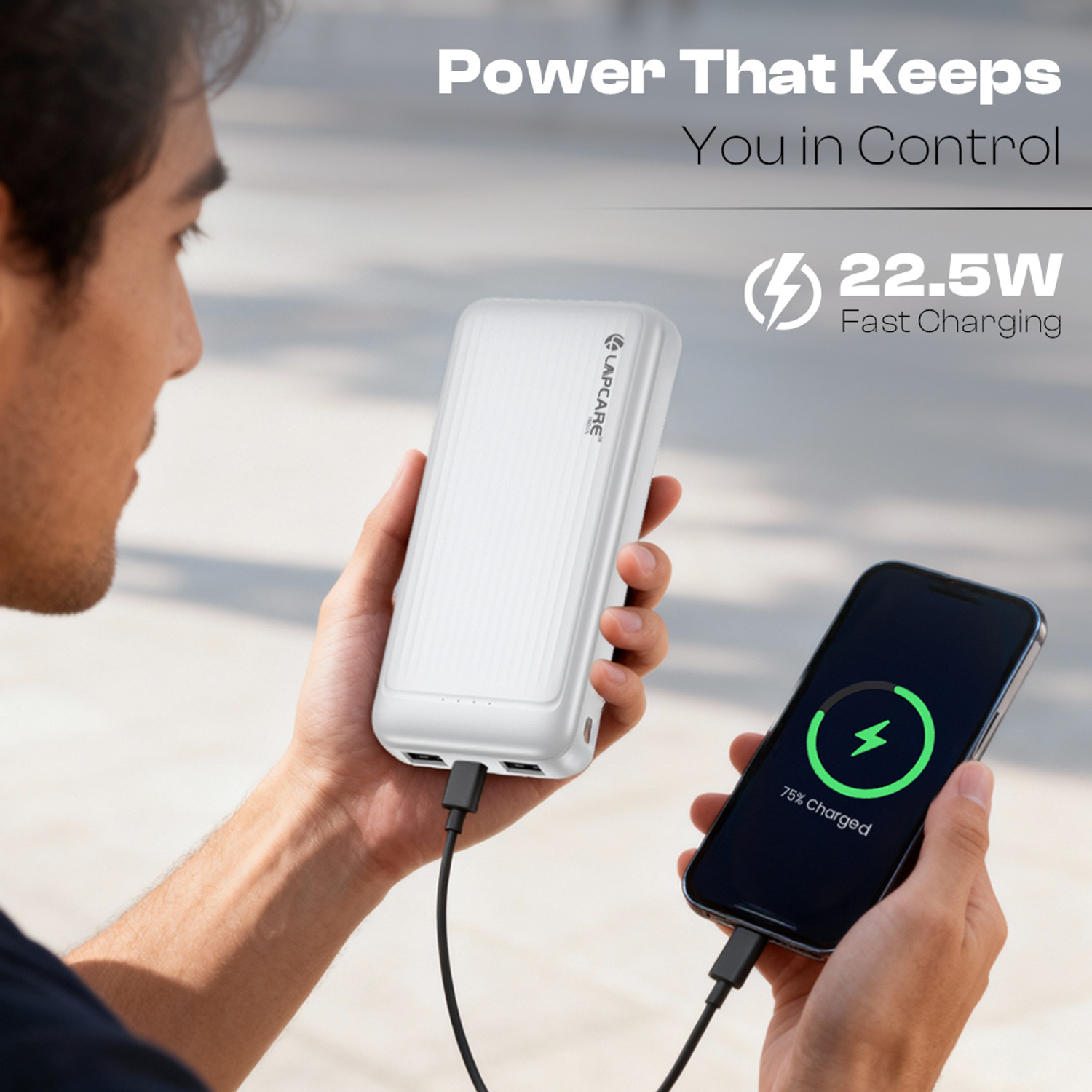 Image of LAPCARE 10000 mAh 22.5 W Compact Pocket Size Power Bank