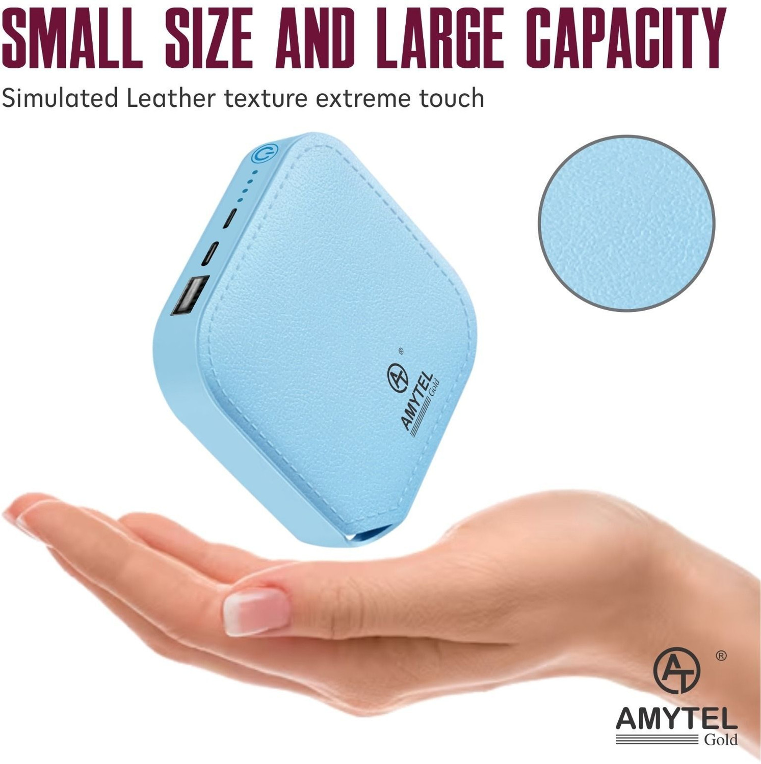 Image of AMYTEL 10000 mAh 15 W Mini Pocket Size Power Bank